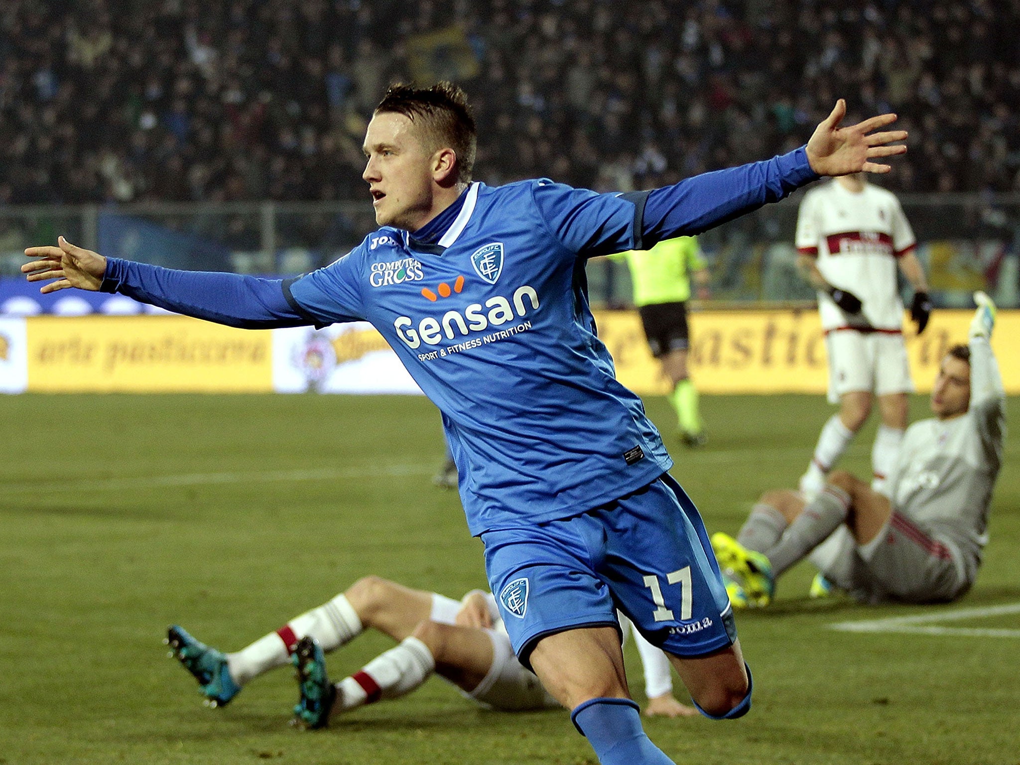 Liverpool target Piotr Zielinski after scoring for current club Empoli against AC Milan