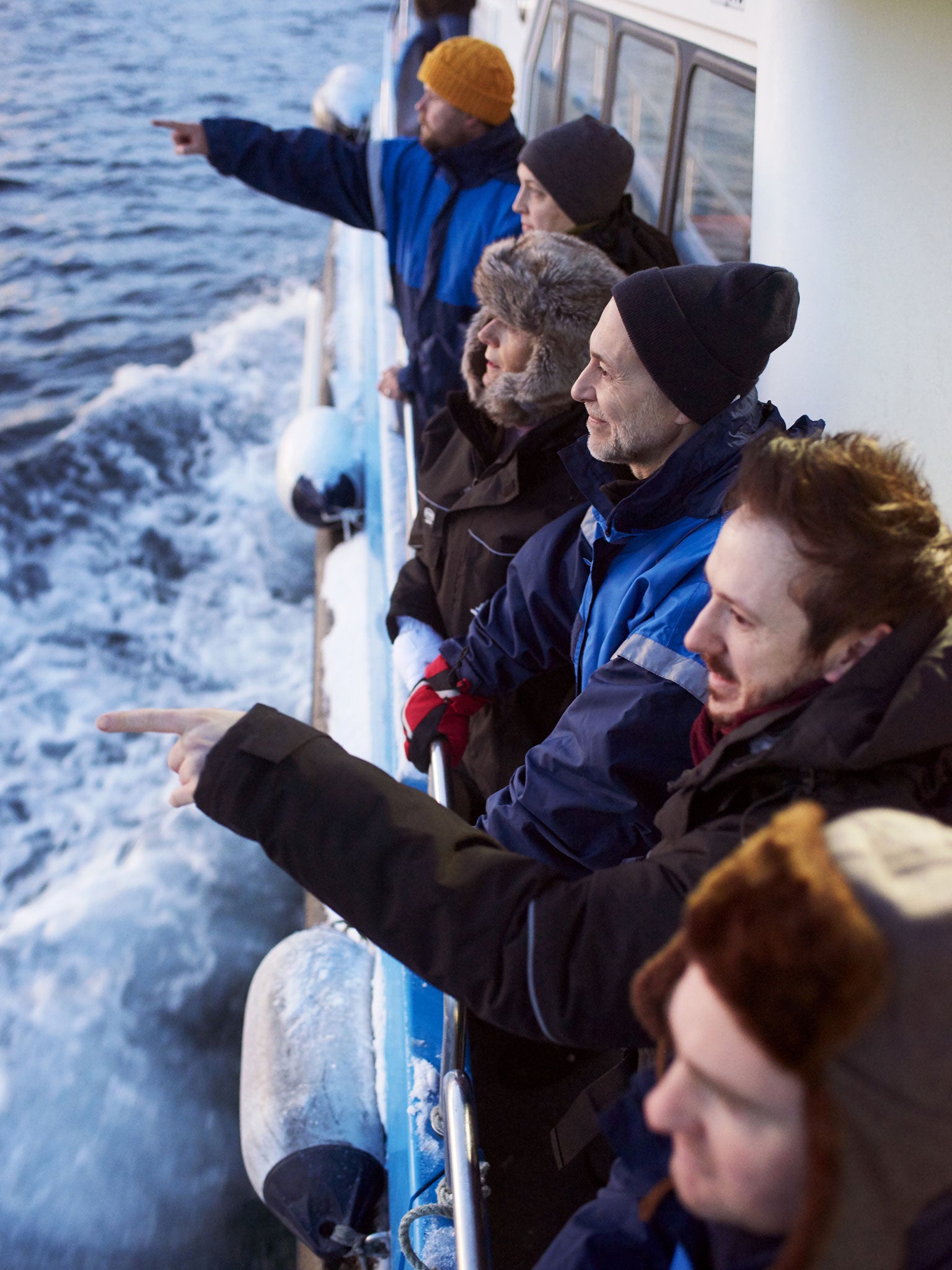 Ollie Dabbous and Roux spot some whales near the boat