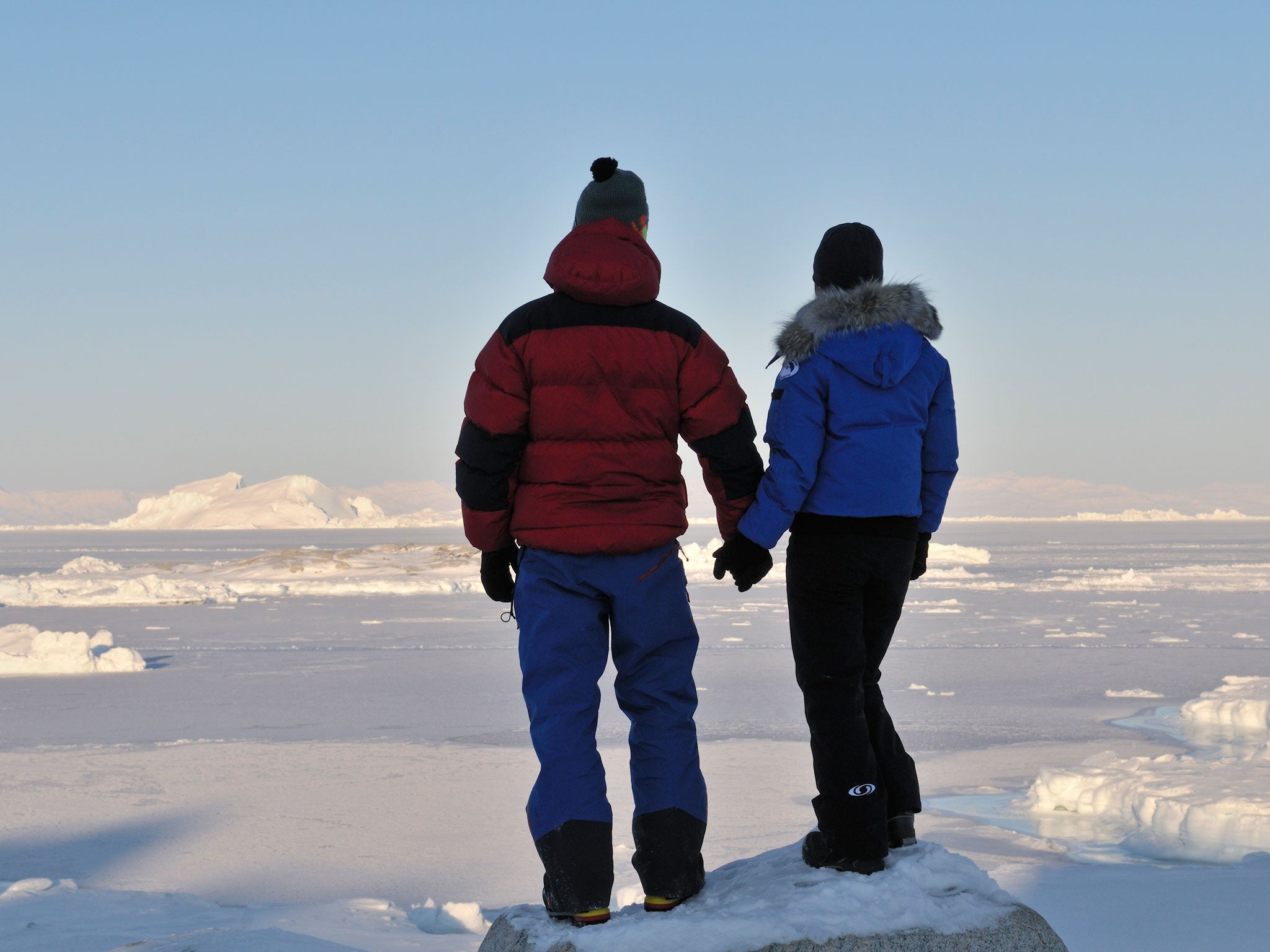 In Ilulissat people welcome the sun back after several weeks of polar nights