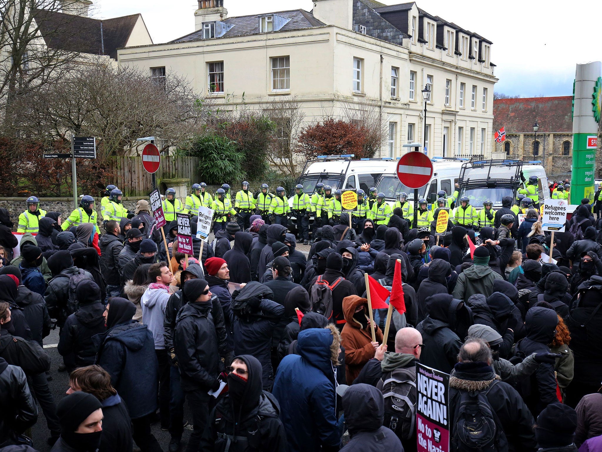 Police had to separate rival groups in January