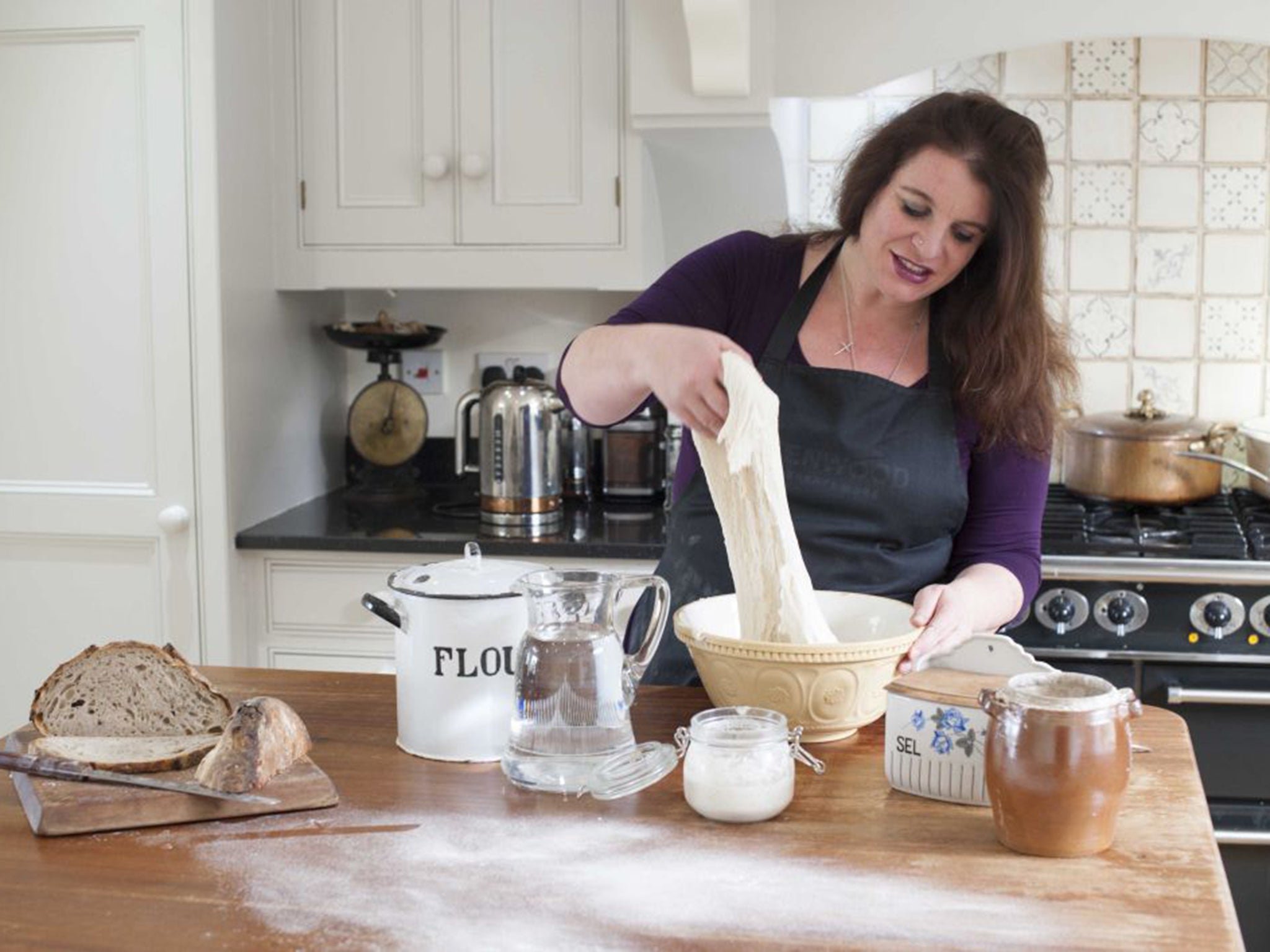 Baker Vanessa Kimbell teaches at her Sourdough School in Northamptonshire