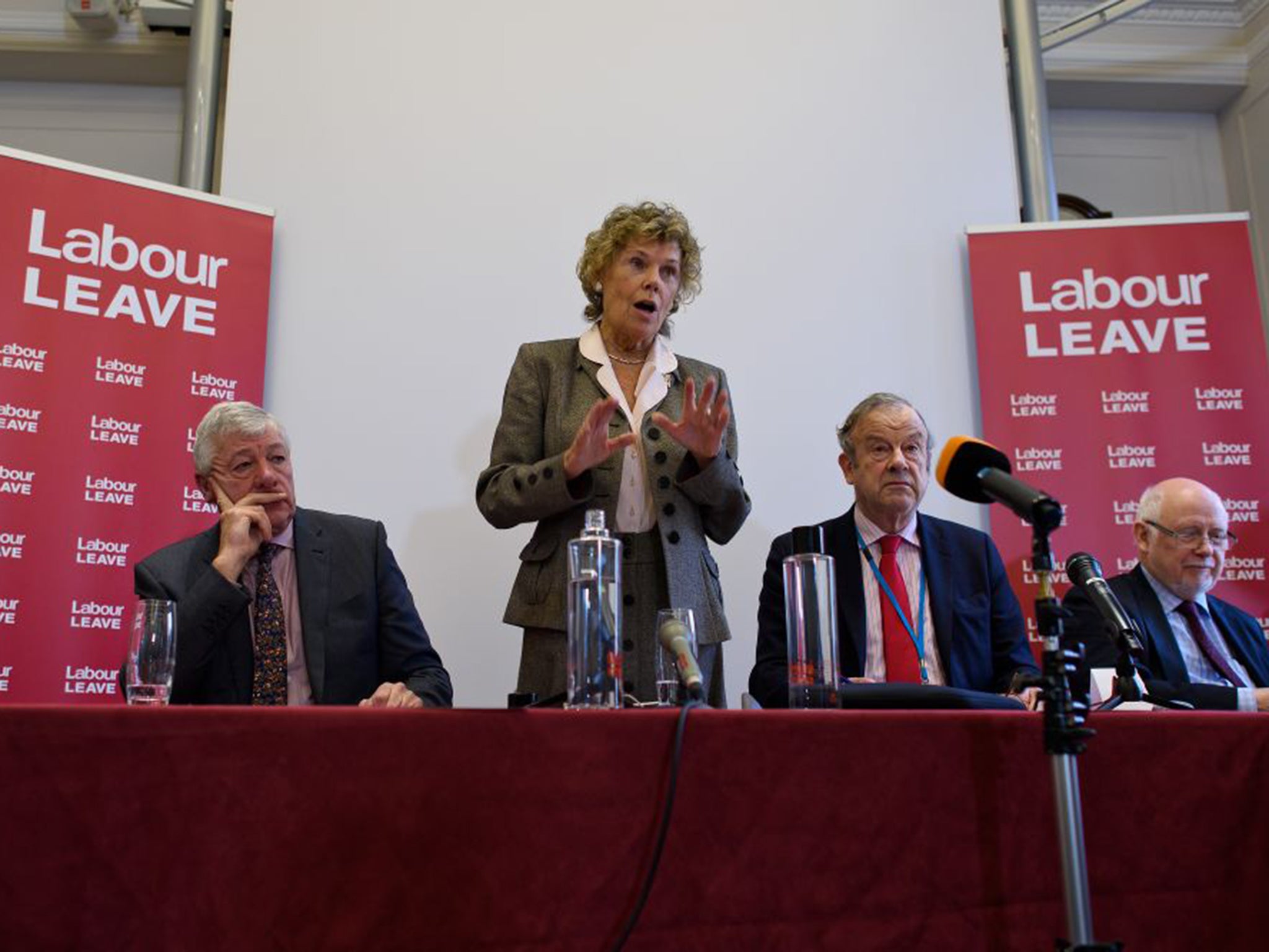 Kate Hoey speaking at a ‘Labour Leave’ meeting earlier this month