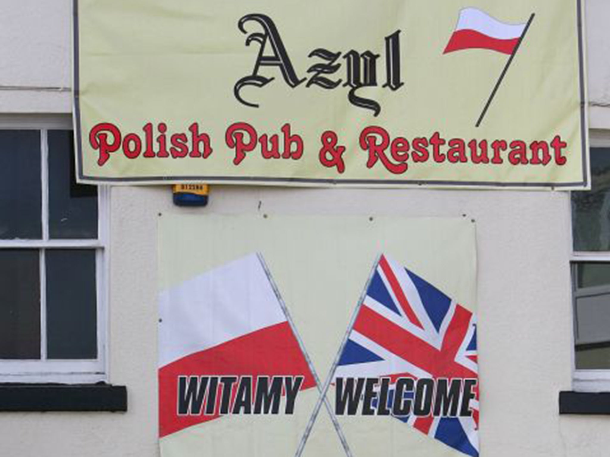 A Polish pub in Crewe, which has one of Britain’s biggest Polish communities