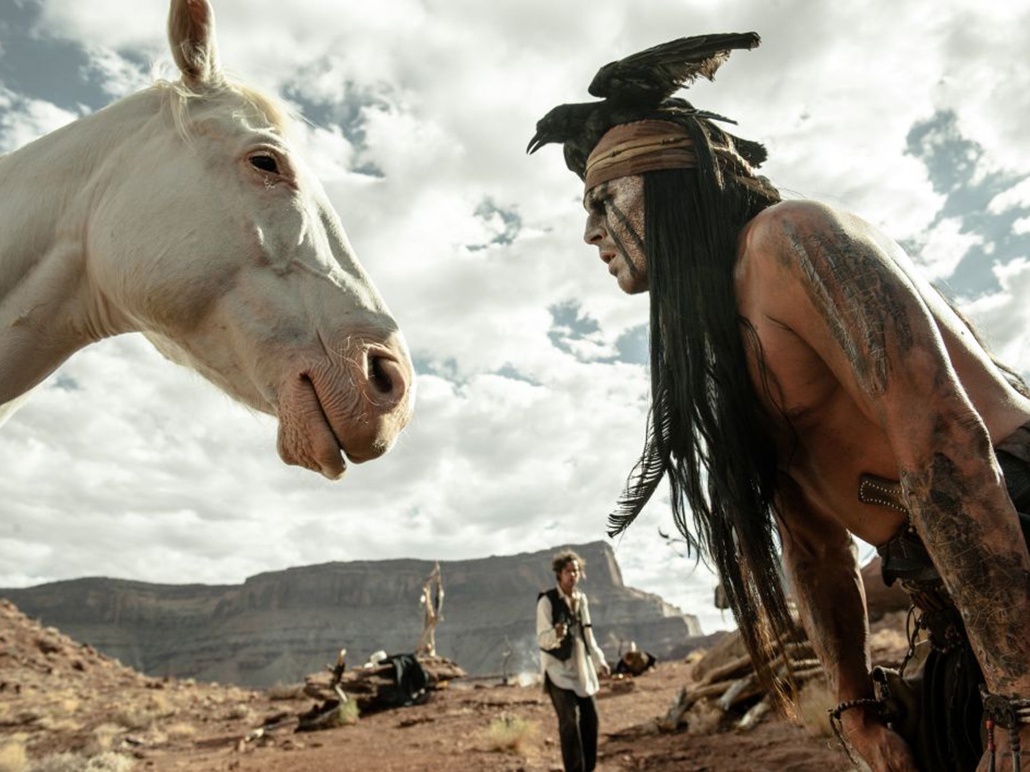 &#13;
Johnny Depp as Tonto in 'The Lone Ranger' &#13;