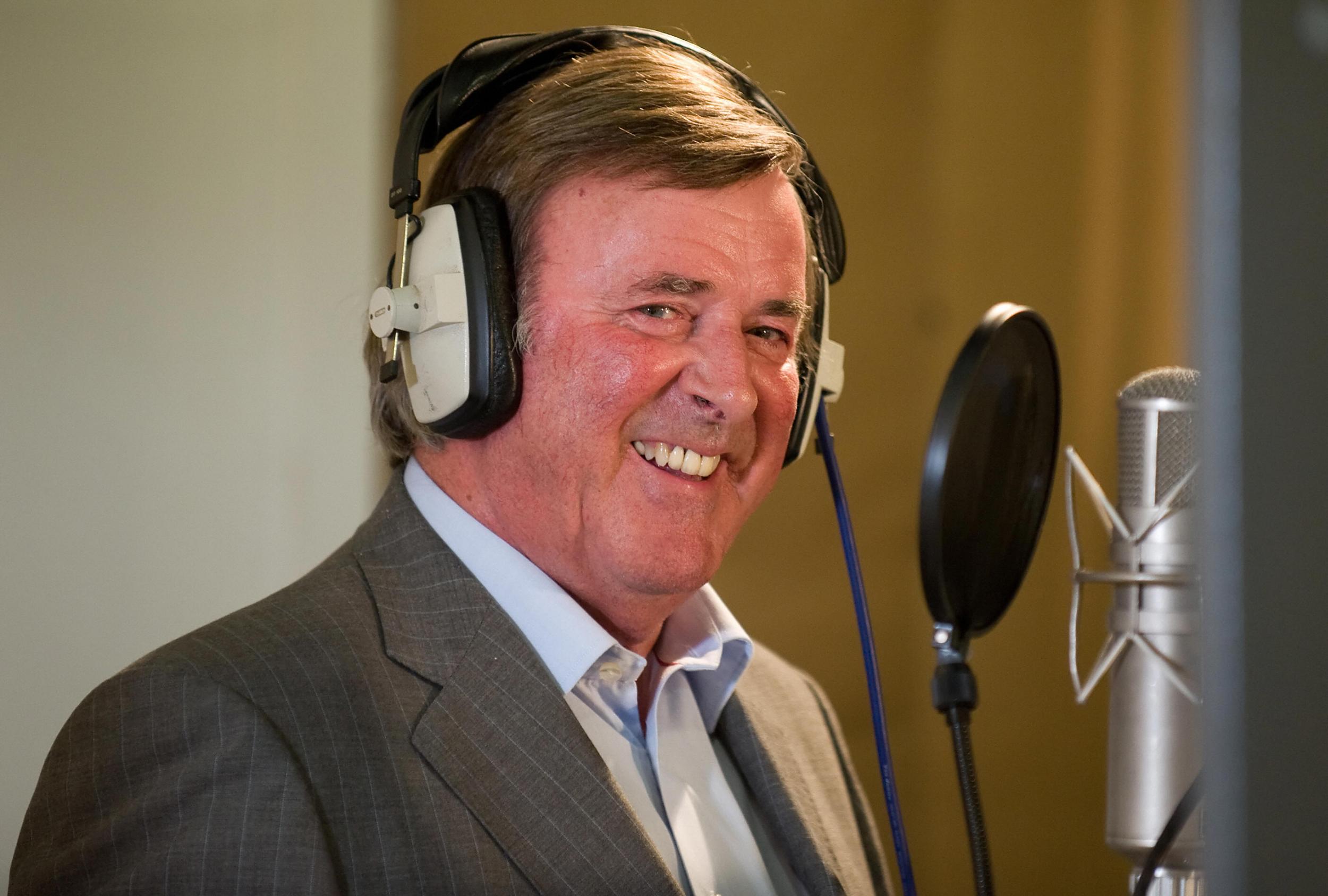 Terry Wogan recording a Children in Need charity album in 2009, the year after he stepped down as Eurovision host