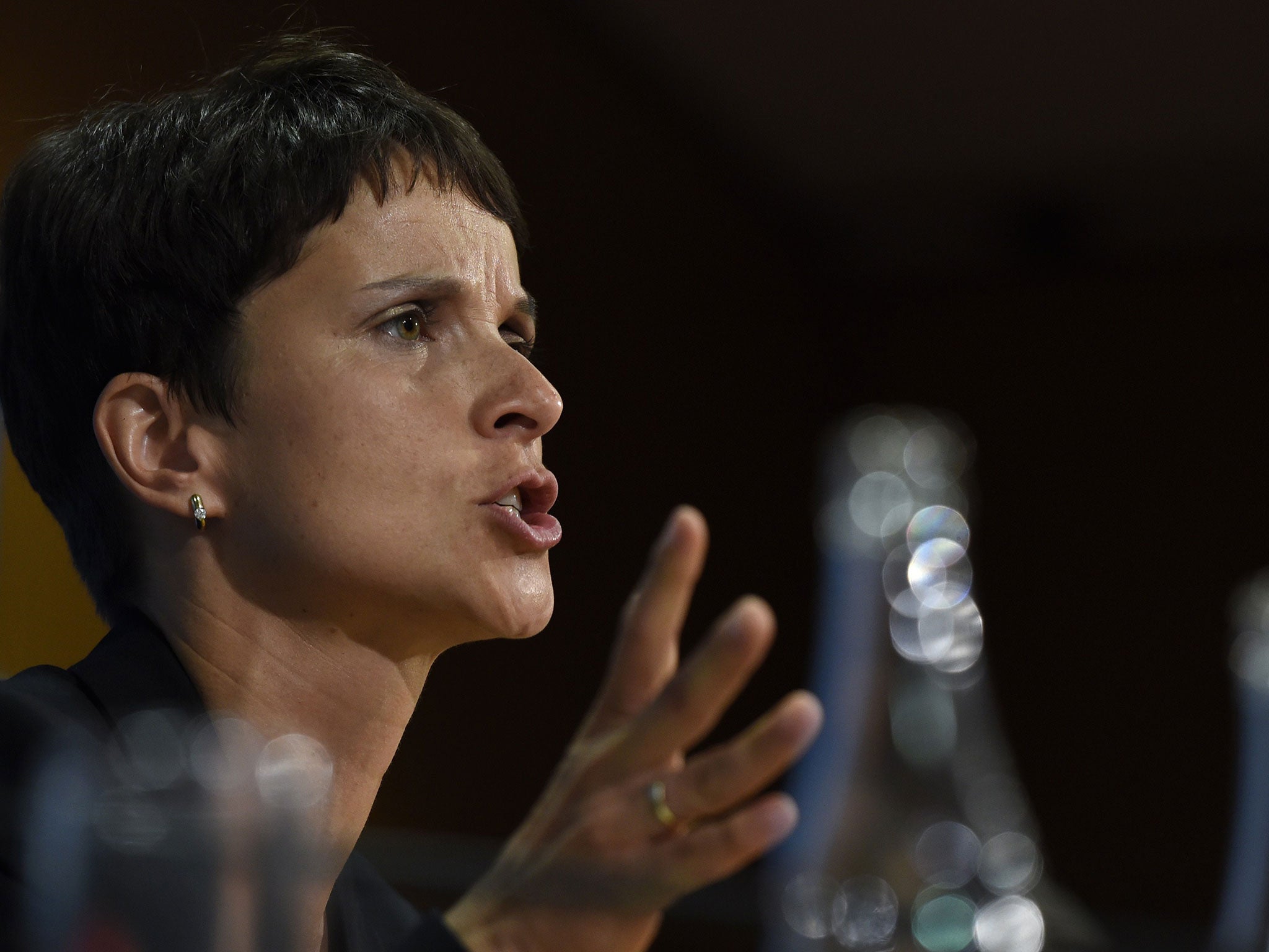 Political analysts say Frauke Petry, despite being elected Alternative for Germany’s party leader in a strong rightward shift, is being used by more extreme elements to build popular support