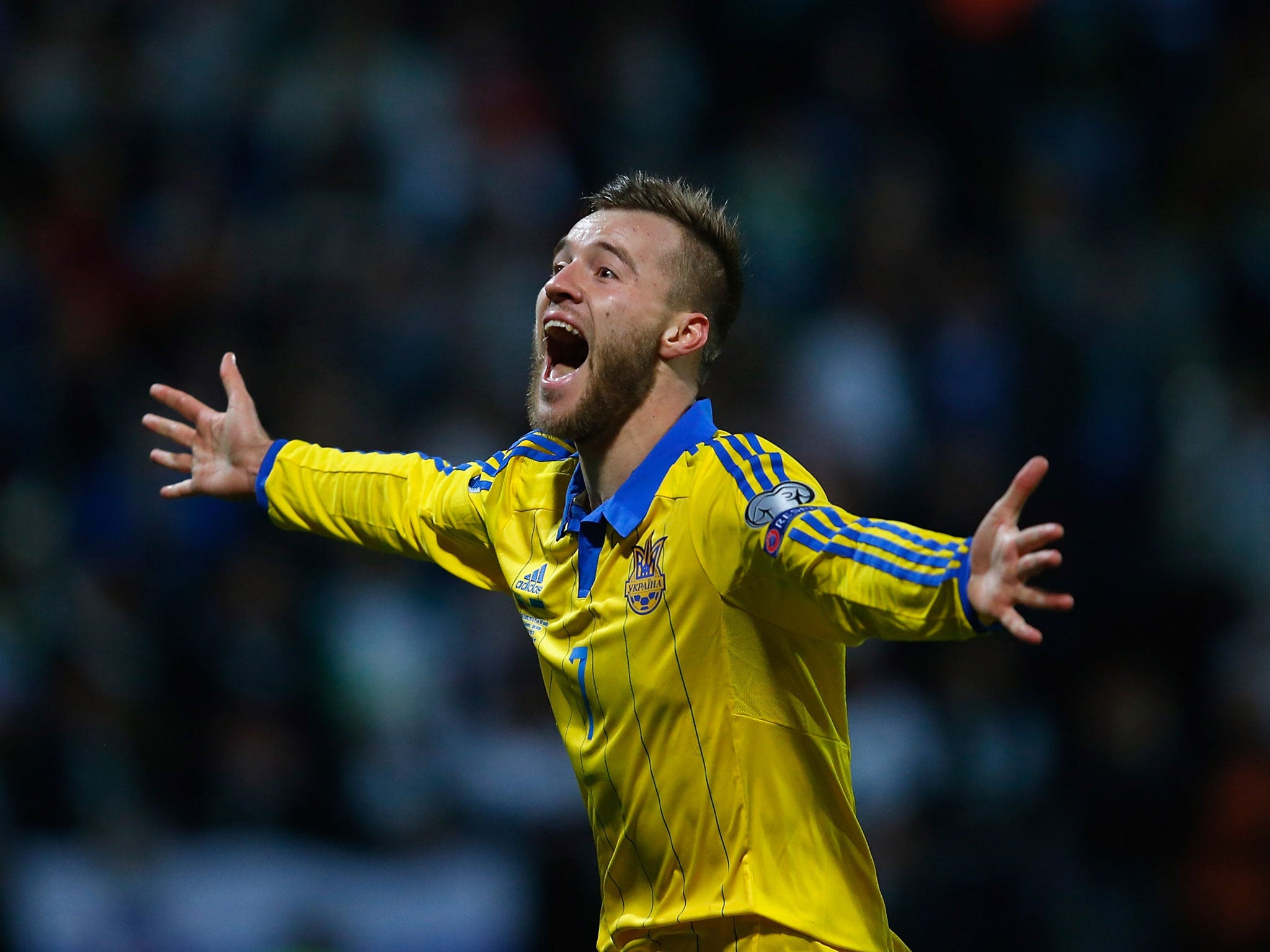 Ukraine winger Andriy Yarmolenko