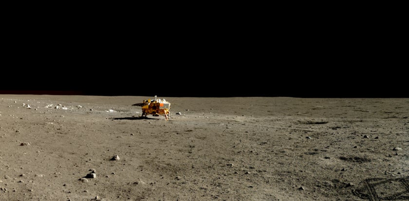 An image of the lander unit taken by the rover two days before its motor failed (Pic: Chinese Academy of Sciences/China National Space Administration/The Science and Application Center for Moon and Deepspace Exploration/Emily Lakdawalla)