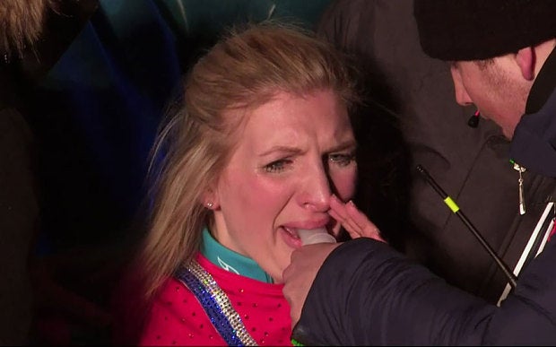 &#13;
Rebecca Adlington was badly injured while participating in The Jump &#13;