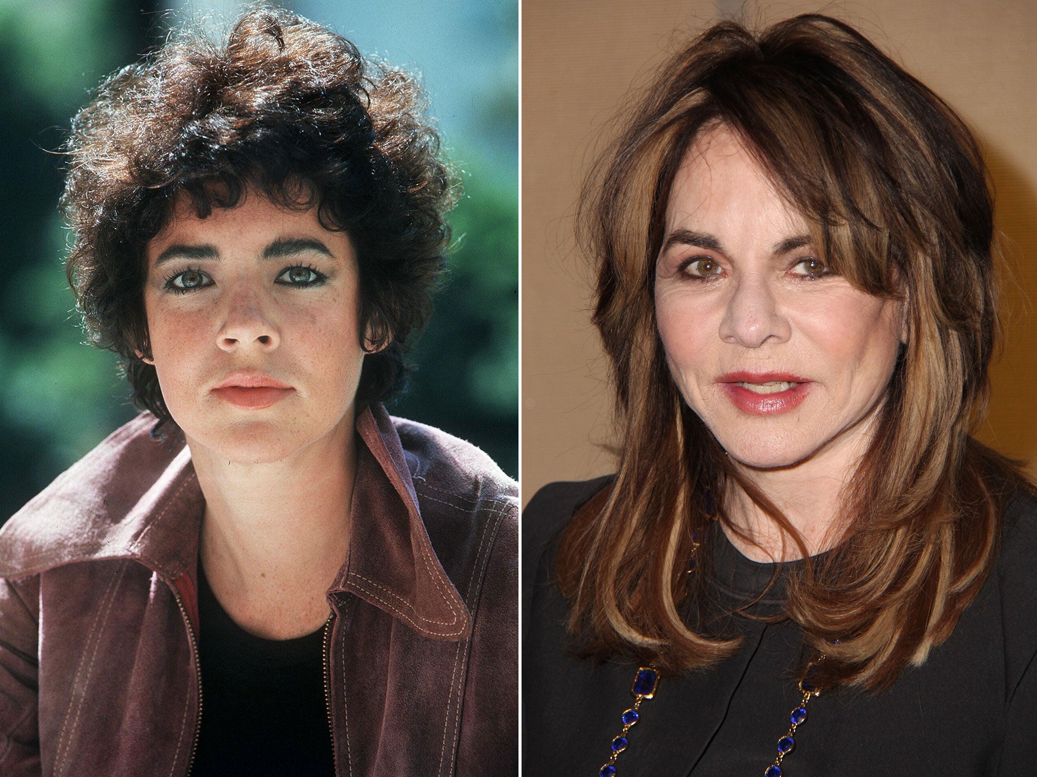 left: Stockard Channing in 1976 (she plays Betty Rizzo in the 1978 film); right: pictured in October 2015 (REX features)