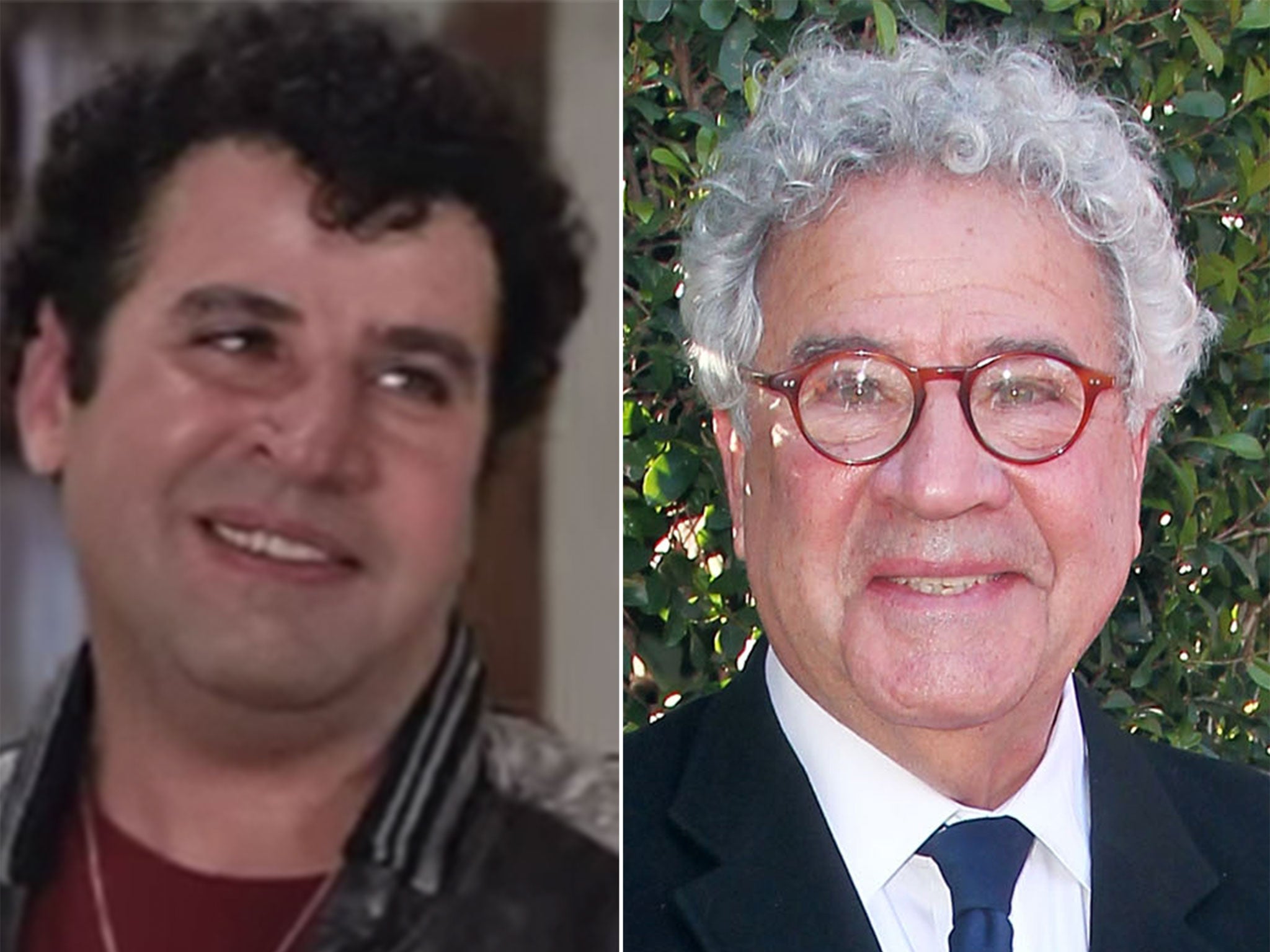 left: Michael Tucci as Sonny LaTierri in the 1978 film; right: pictured in March 2015, aged 69 (YouTube/Movie Clips/Getty Images)