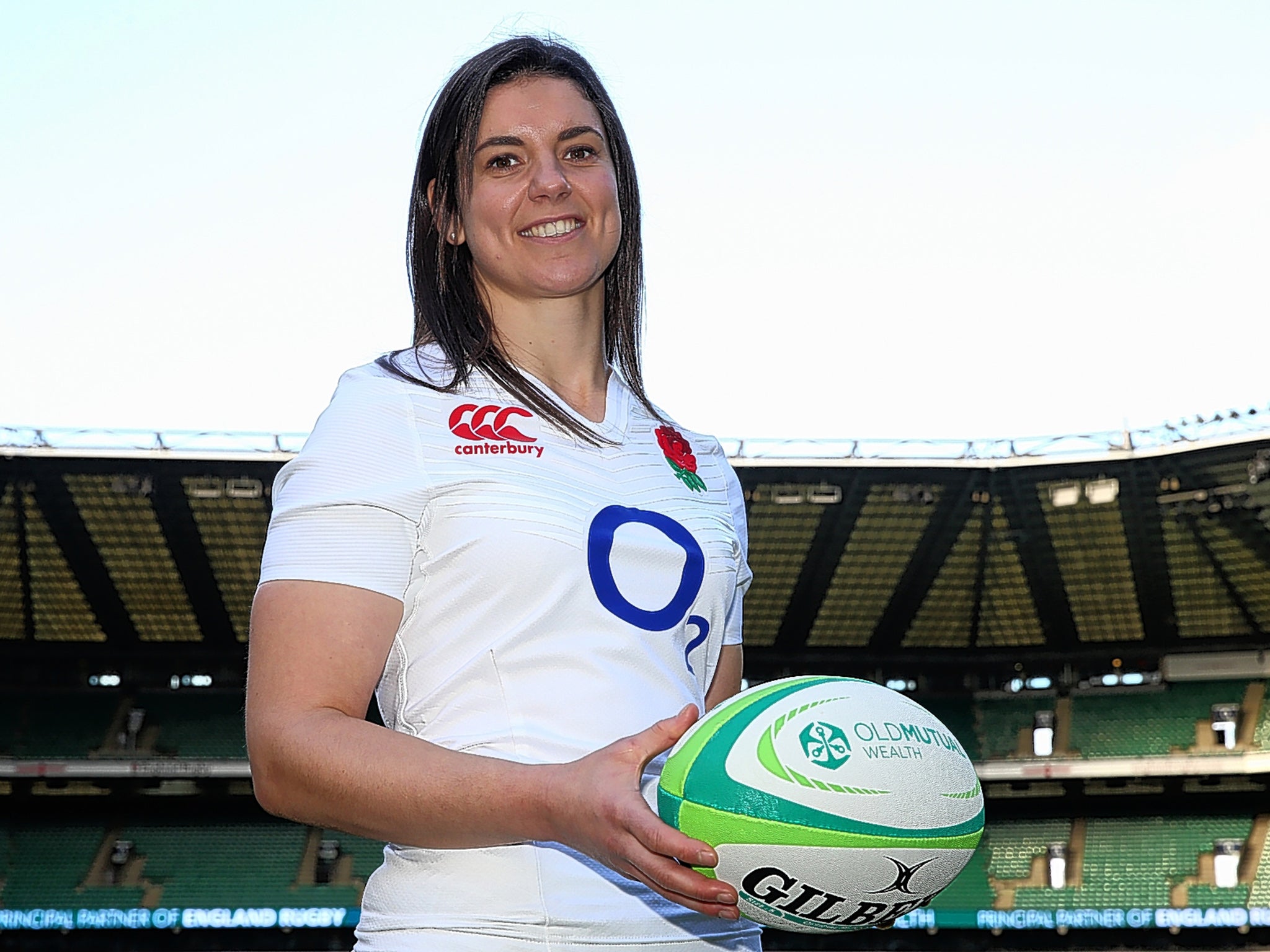 Sarah Hunter at Twickenham and (below) in action against Ireland during the autumn internationals