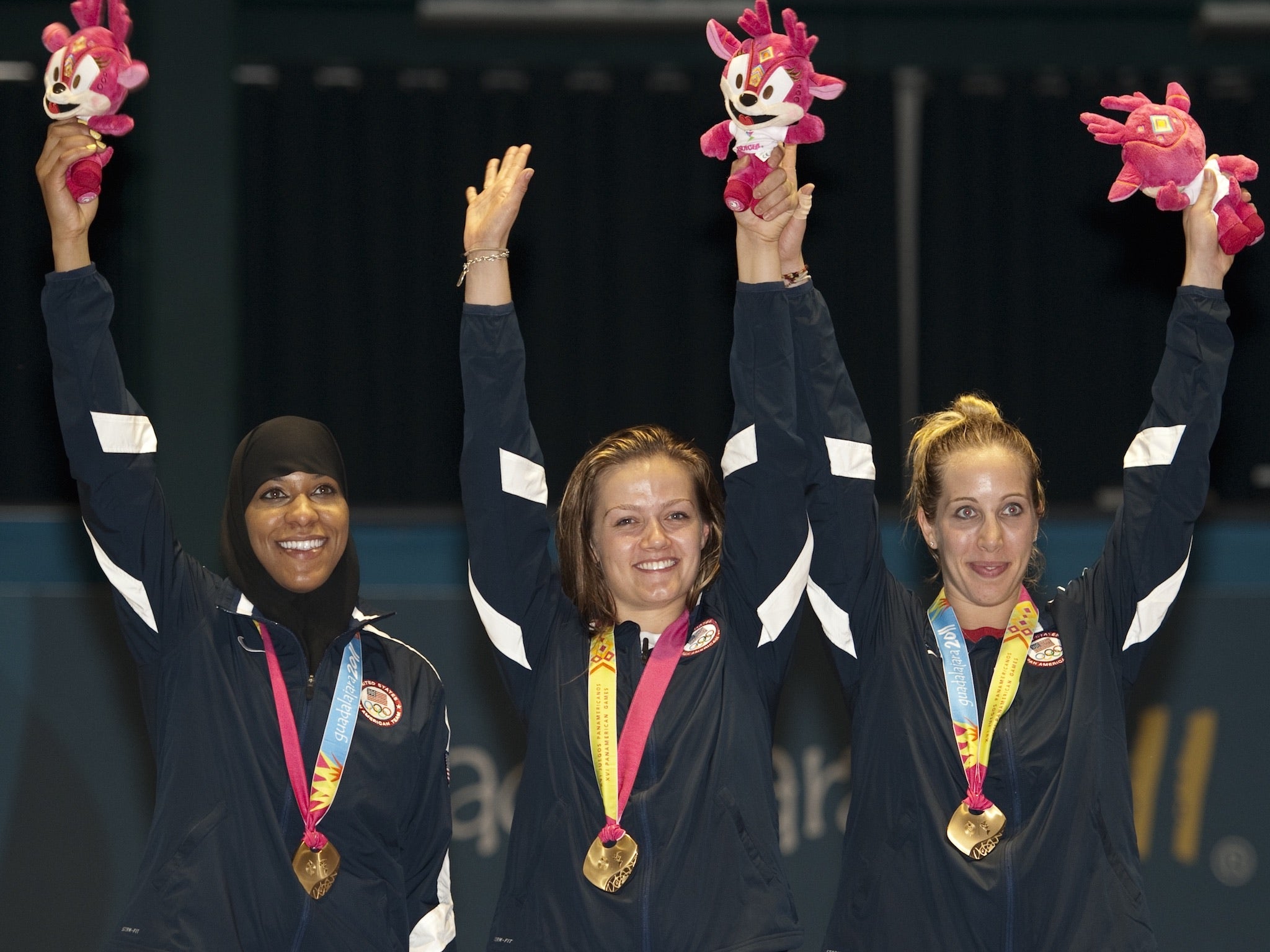 Ibtihaj Muhammad (left) is among many high-profile hijab wearers