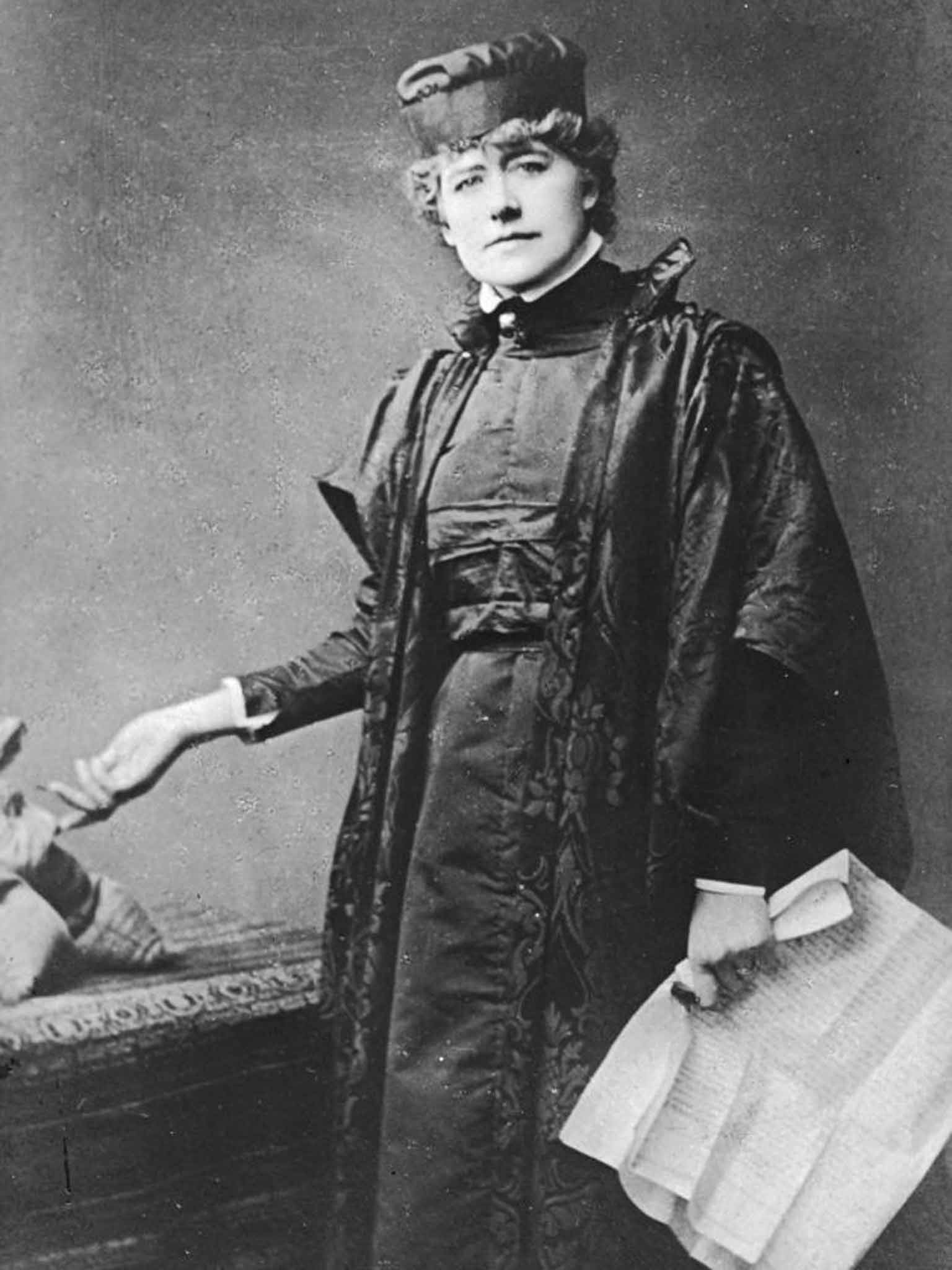 
Magisterial: English actress Dame Ellen Terry plays Portia in a stage version of 'The Merchant' , circa 1890 