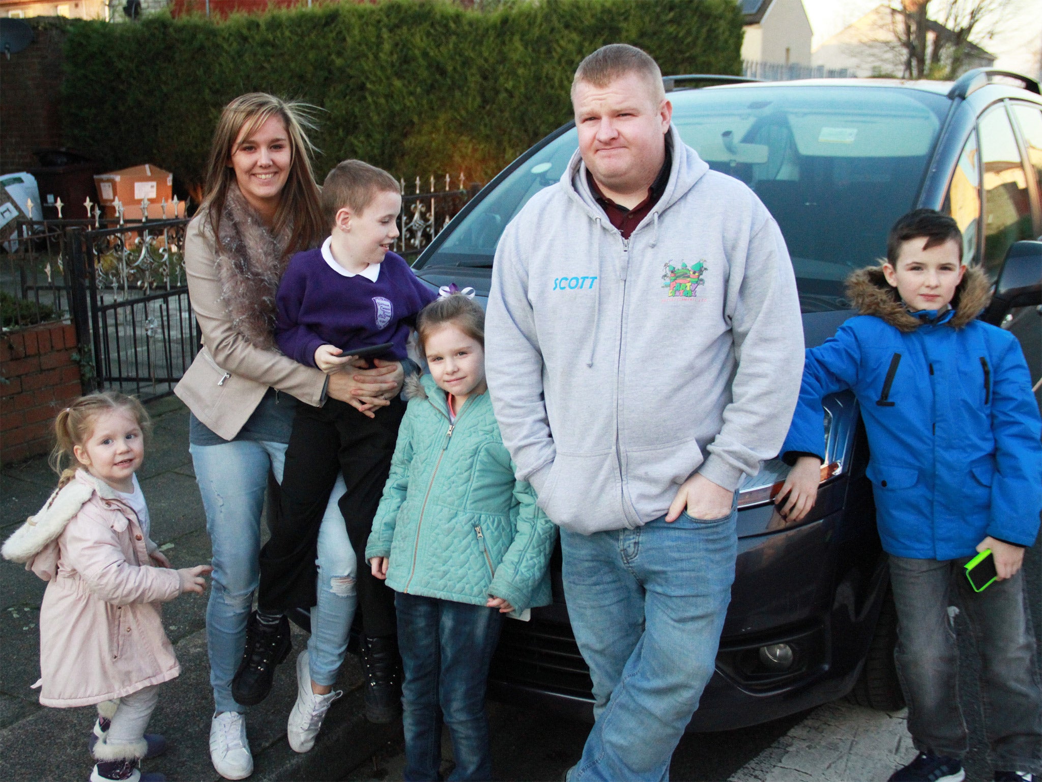 ‘The Big Benefits Handout’ participants Scott, Leanne and their children