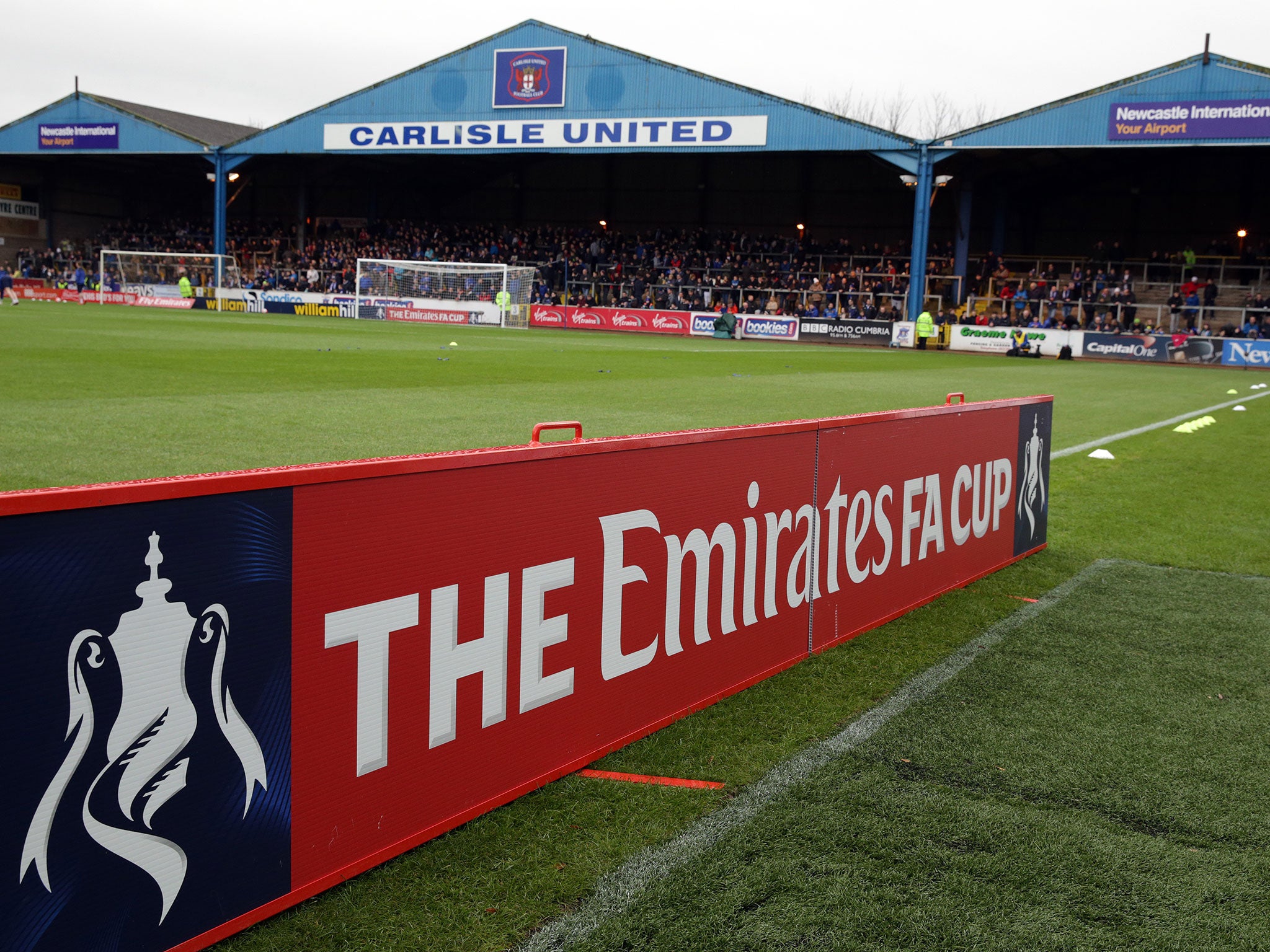 A view of Carlisle United's Brunton Park during the FA Cup defeat by Everton