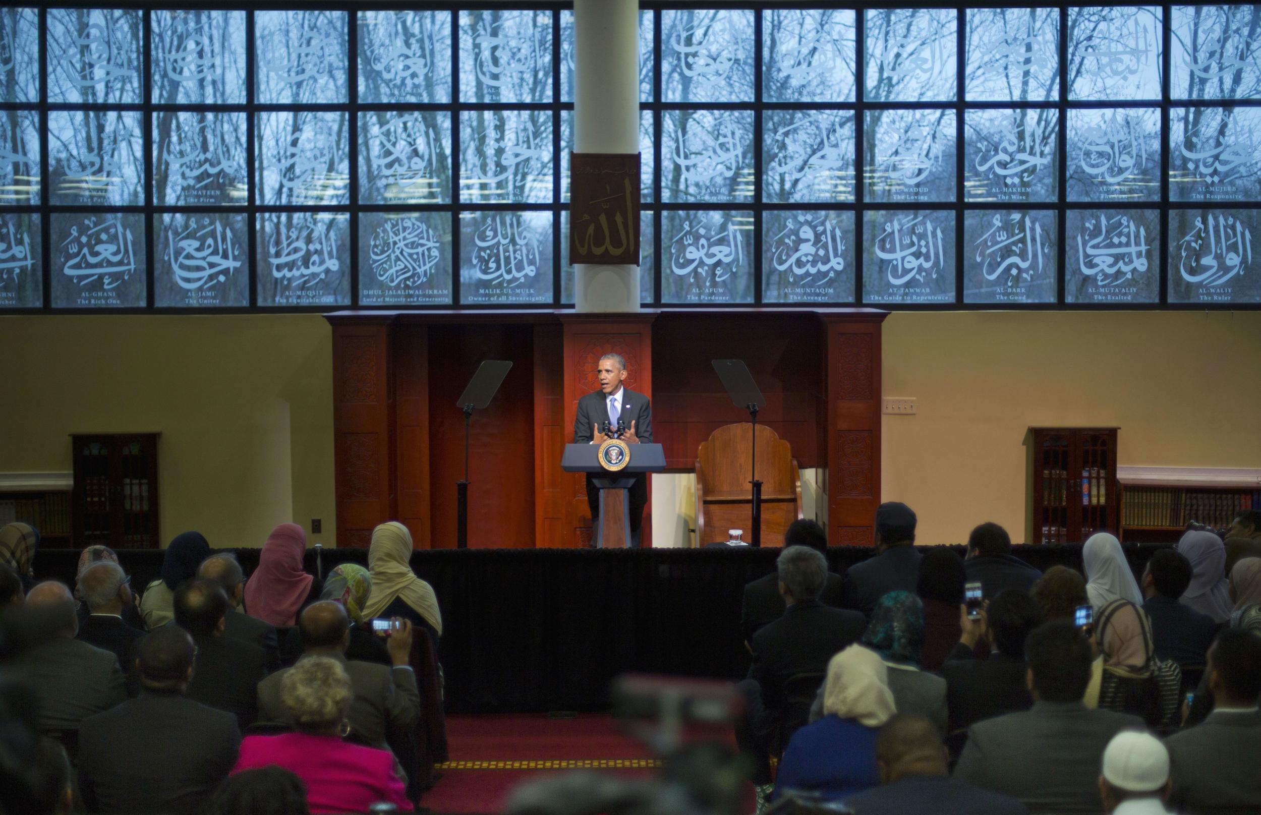 Mr Obama told a Muslim audience in Baltimore they were not second class citizens