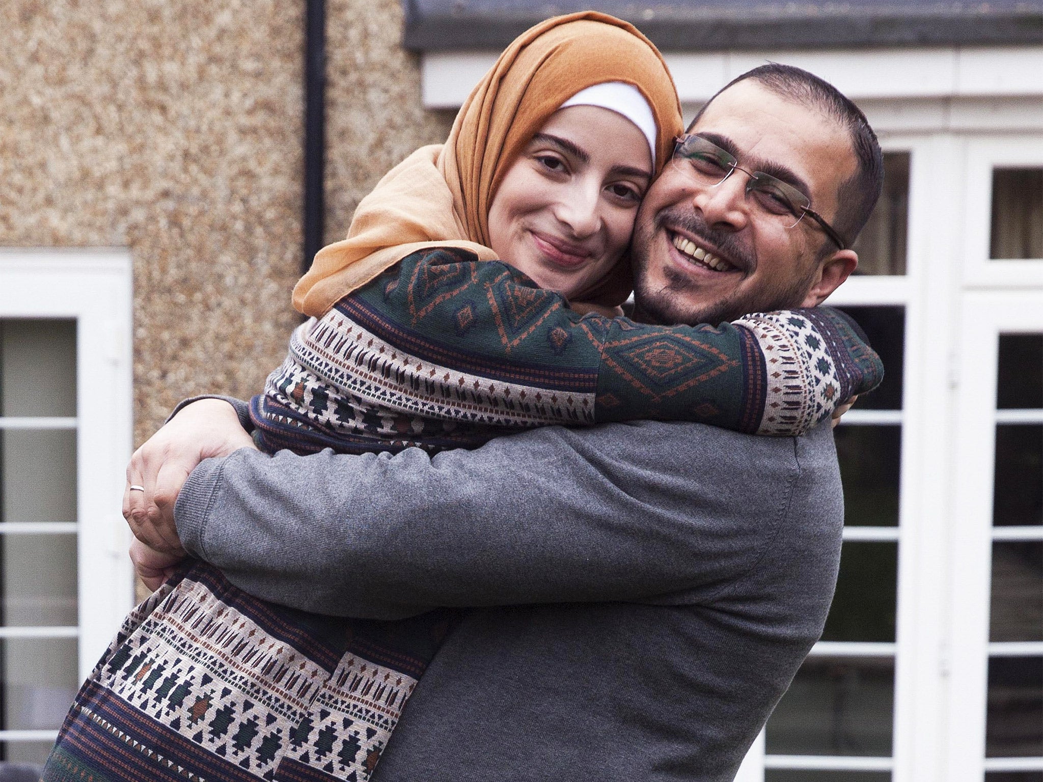 Together again: Razan Alakraa and Ahmad Alhameed are together in England after the latter’s captivity in Syria