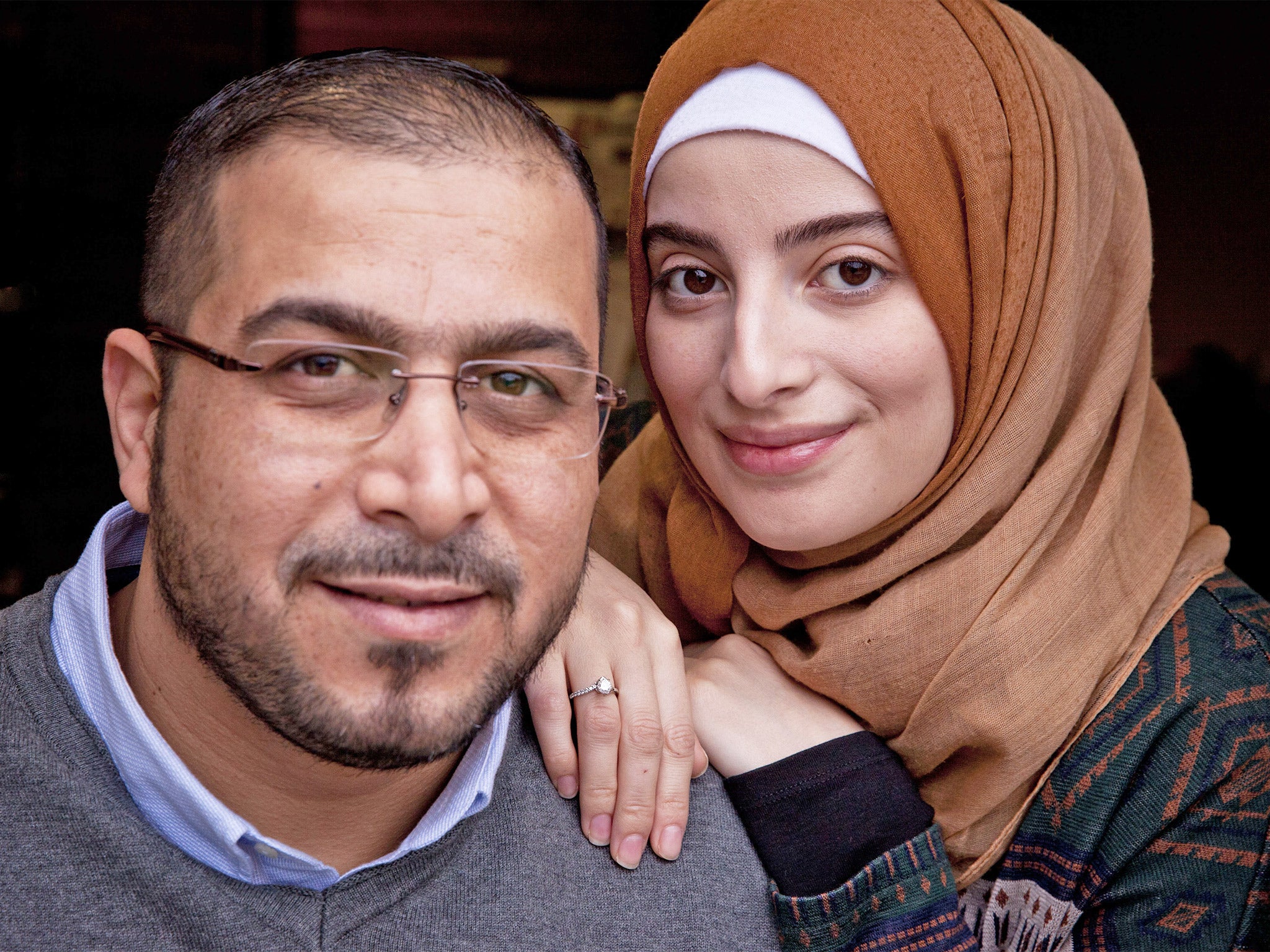 Reunited front: Razan and Ahmad together after three years apart