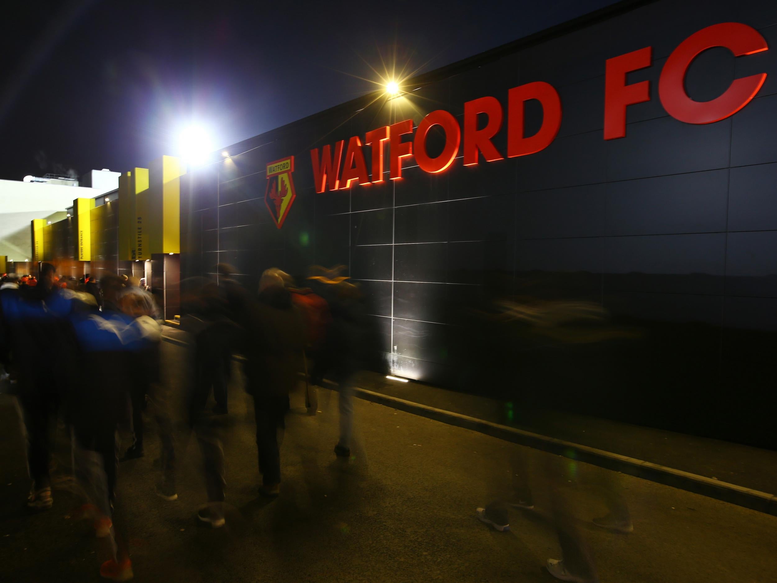 Watford fans prepare for the match against Chelsea