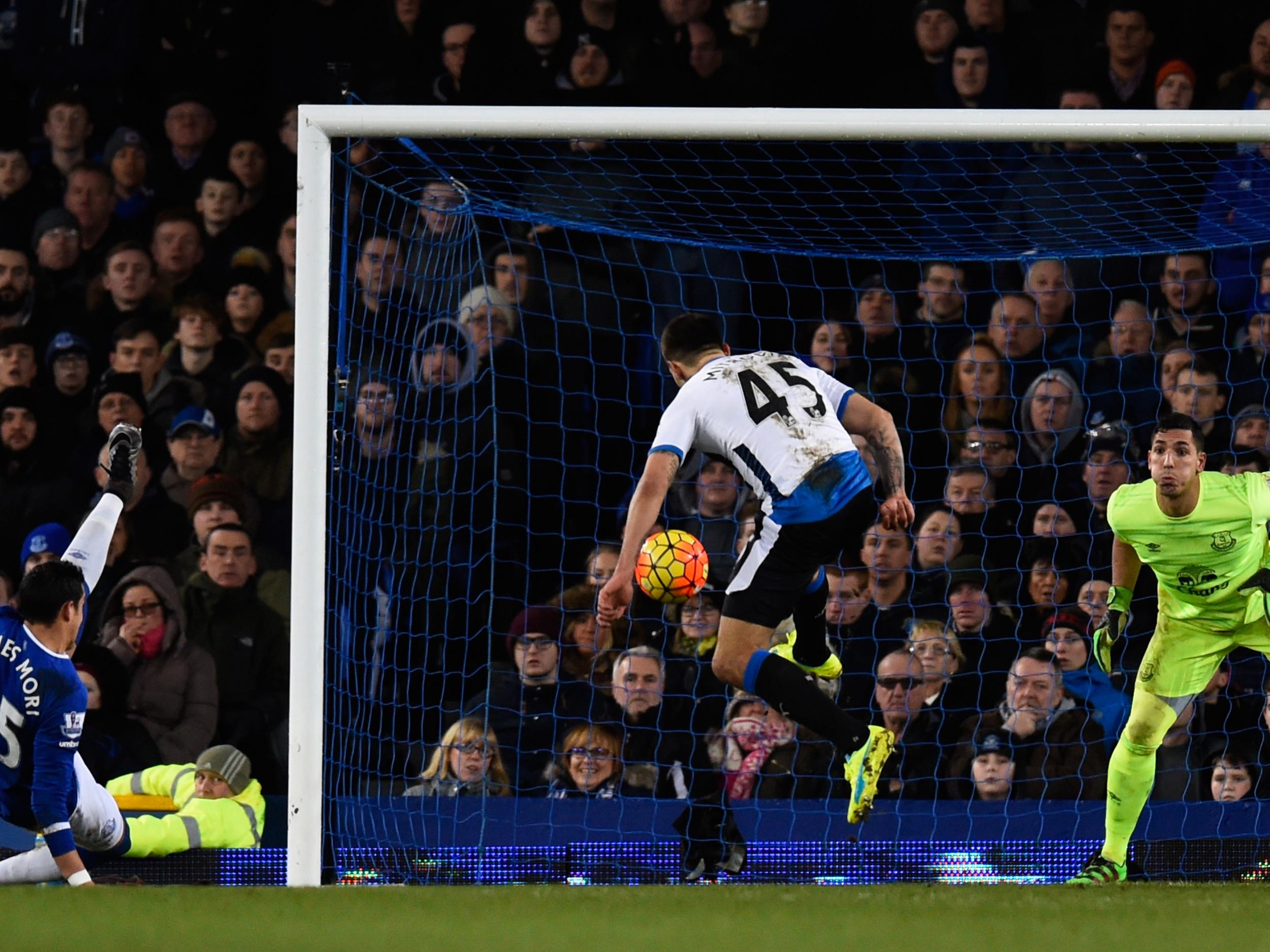 Aleksandar Mitrovic missed the target for Newcastle