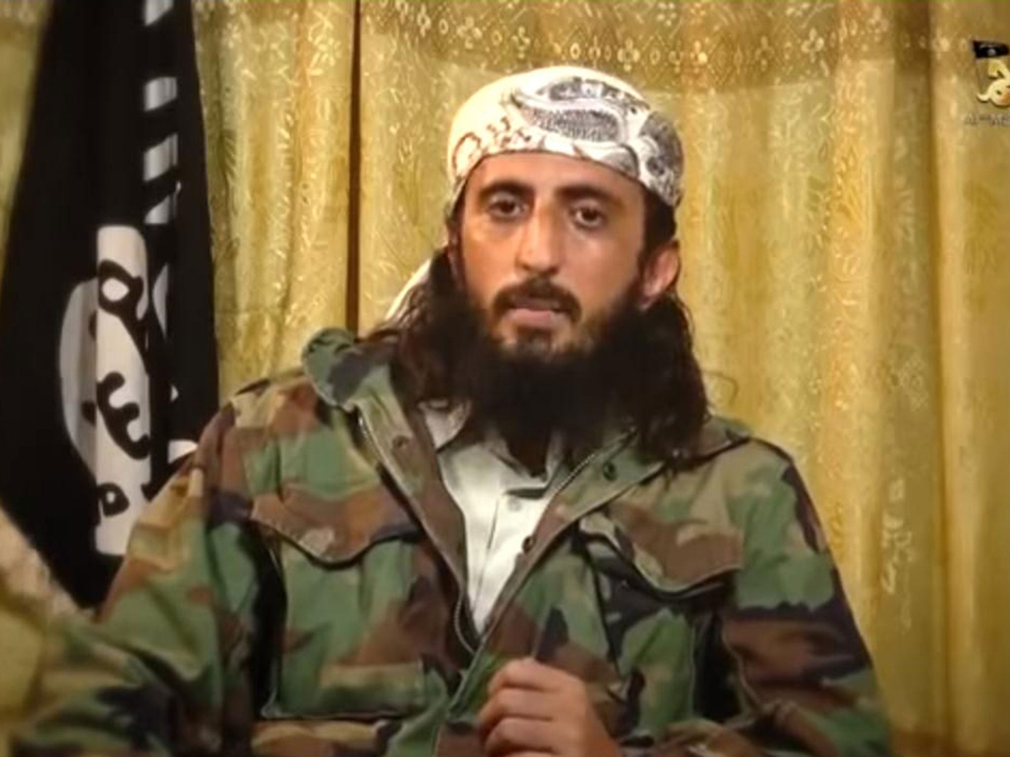 Jalal Baleedi appearing in an AQAP propaganda video in 2014