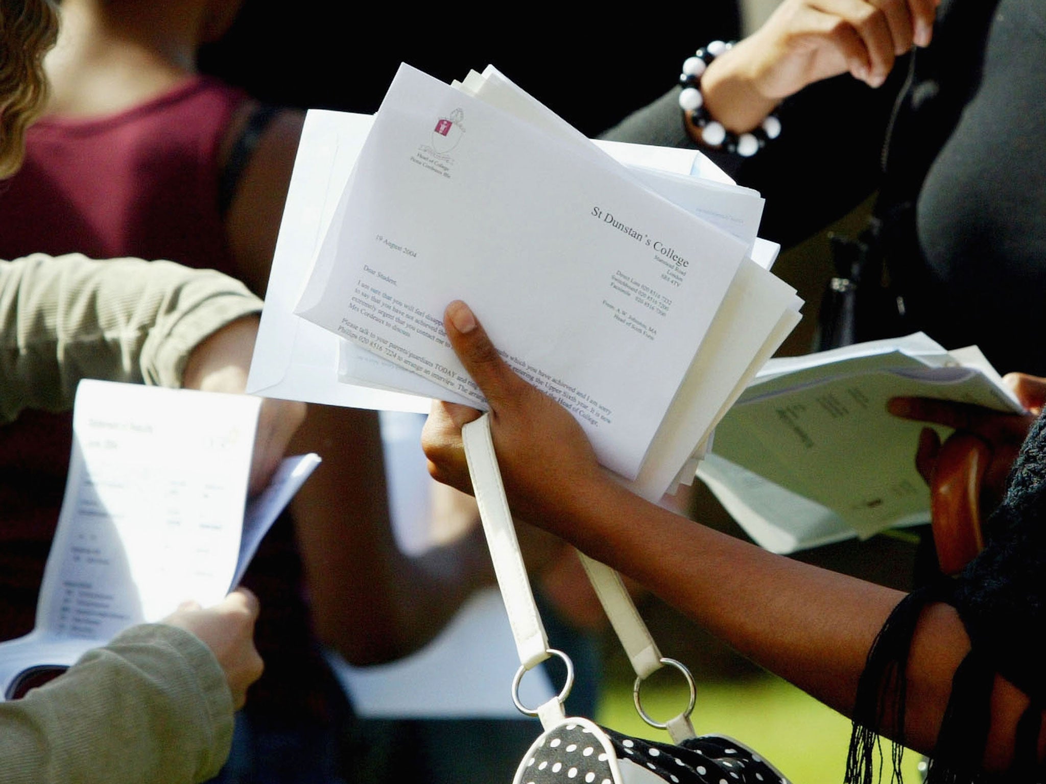 Pupils from St Dunstans College open their A-level exams results