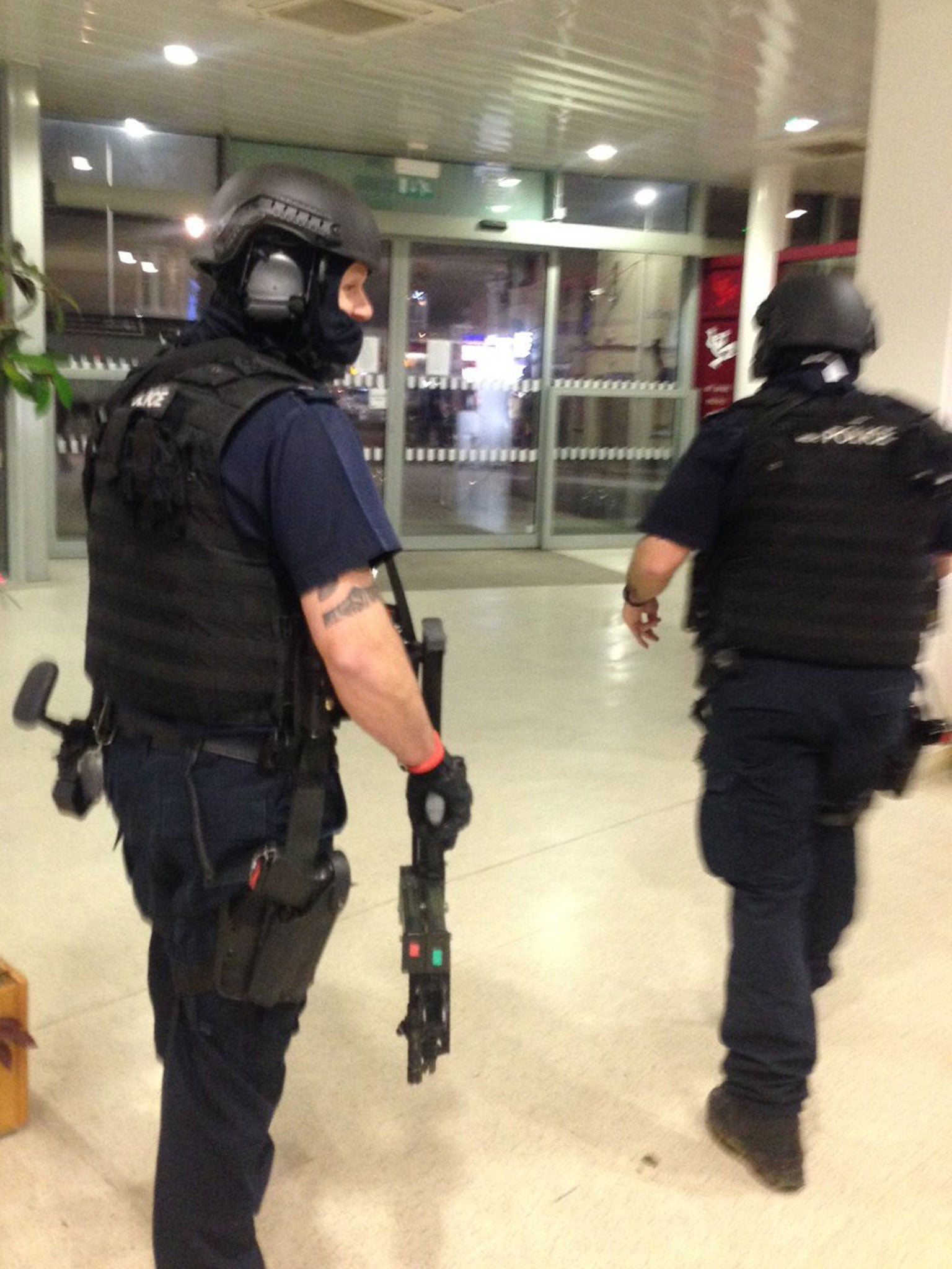 Police at Gillingham Railway station on 4 February 2016