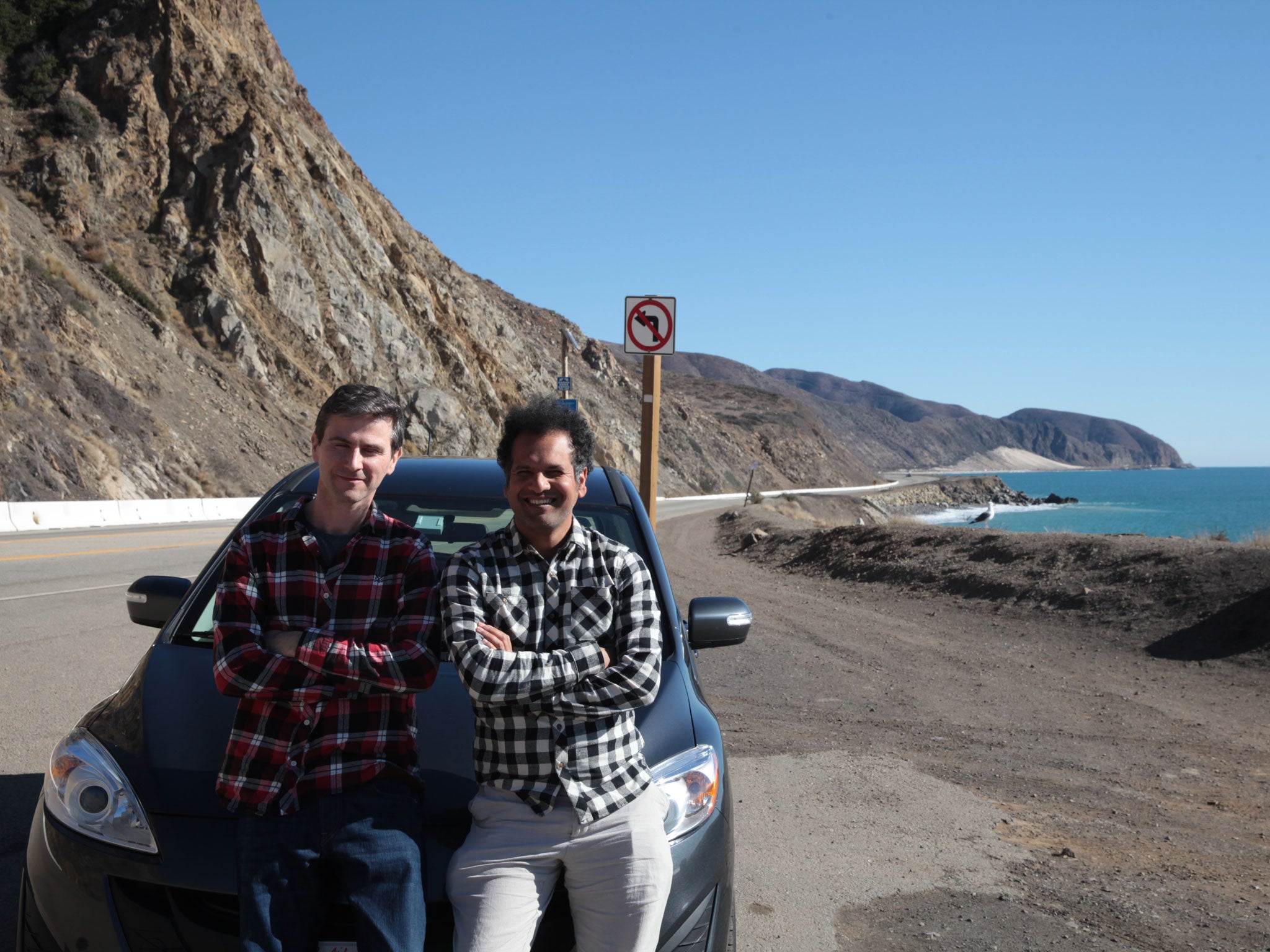 Sarfraz and Matt between Pismo Beach and Los Angeles