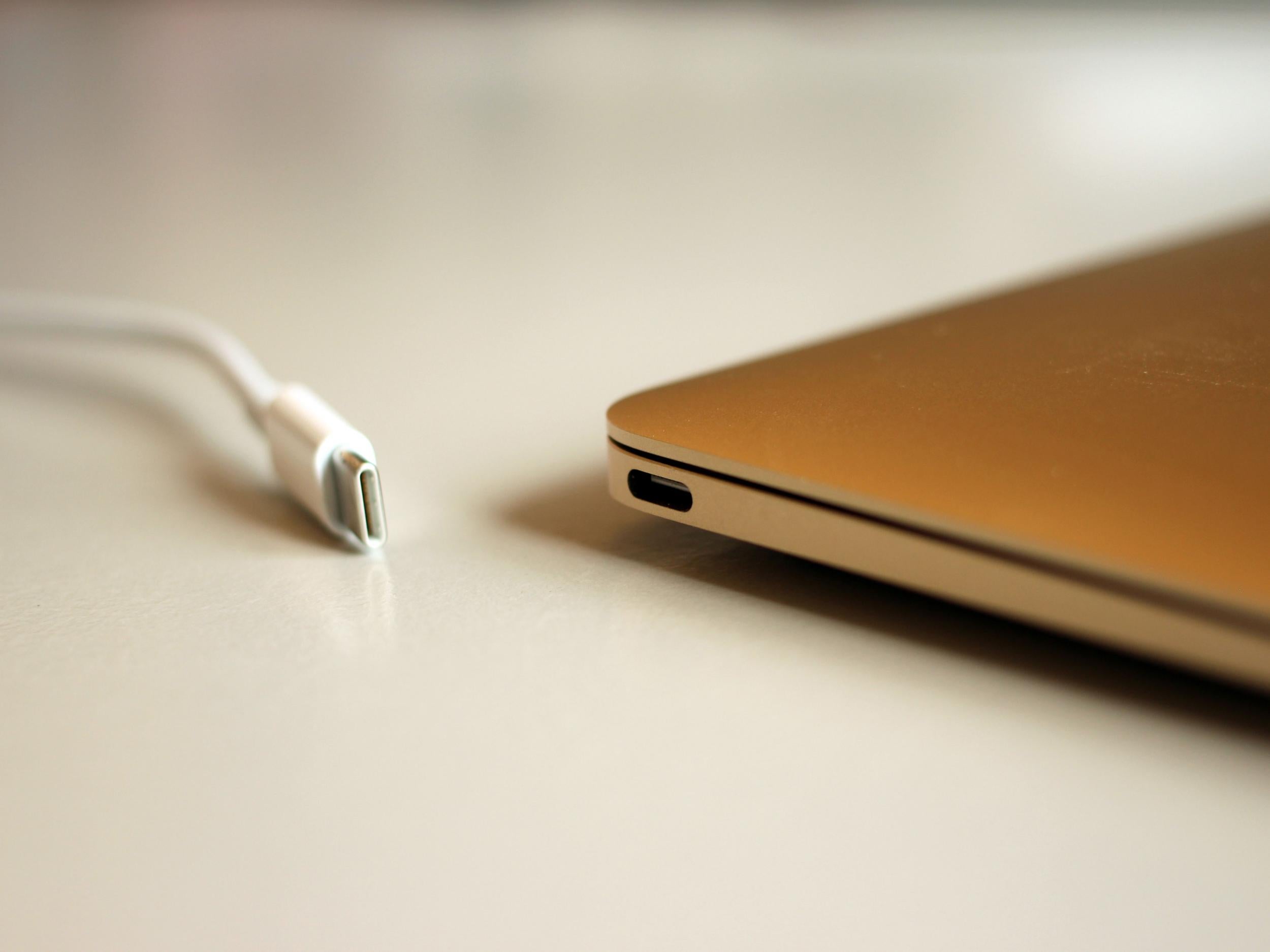 The USB Type-C port on Apple's new Macbook