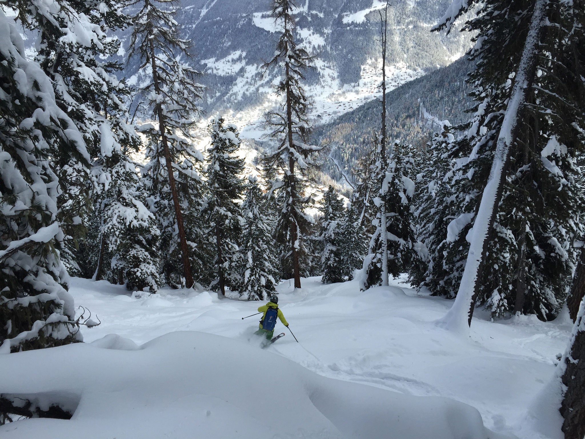 Patrick Usborne skiing off-piste - there are few better destinations than Verbier