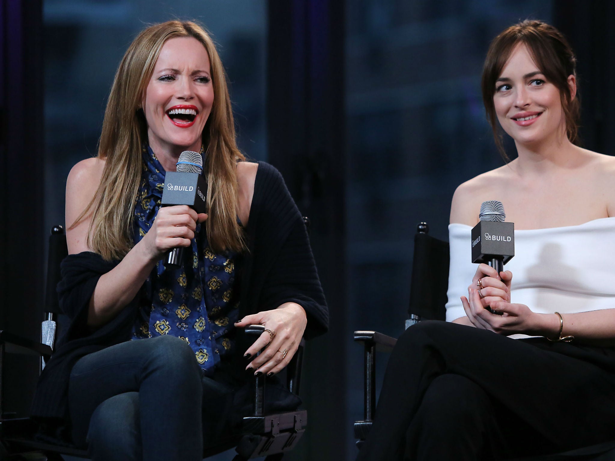 Ms Mann, left, said she and Dakota Johnson went 'a bit crazy'