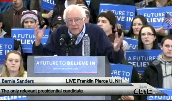 Mr Sanders told the audience at Franklin Pierce University to prepare for a political revolution