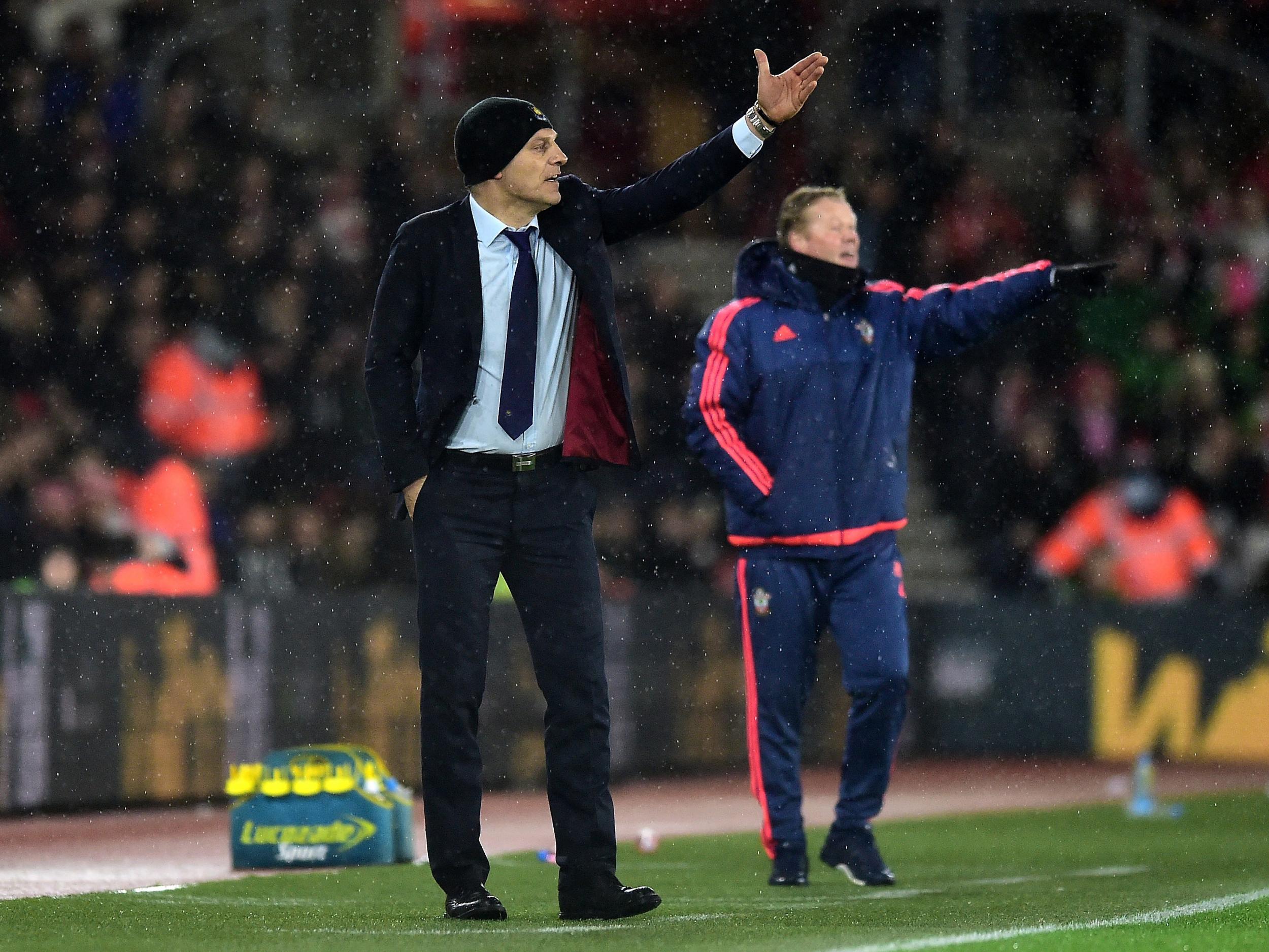 &#13;
Slaven Bilic barks orders from the sidelines&#13;