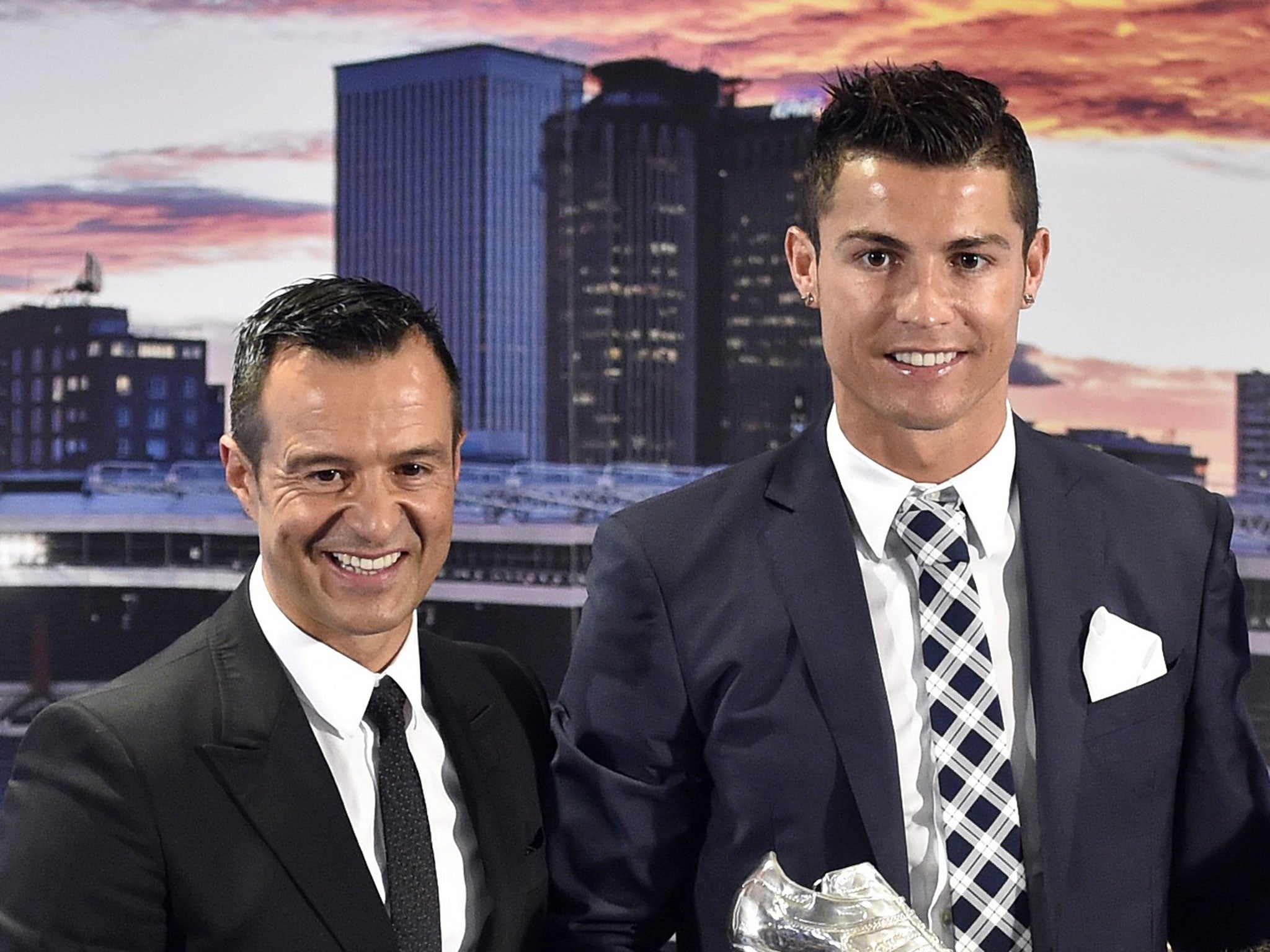 Jorge Mendes with his client Cristiano Ronaldo