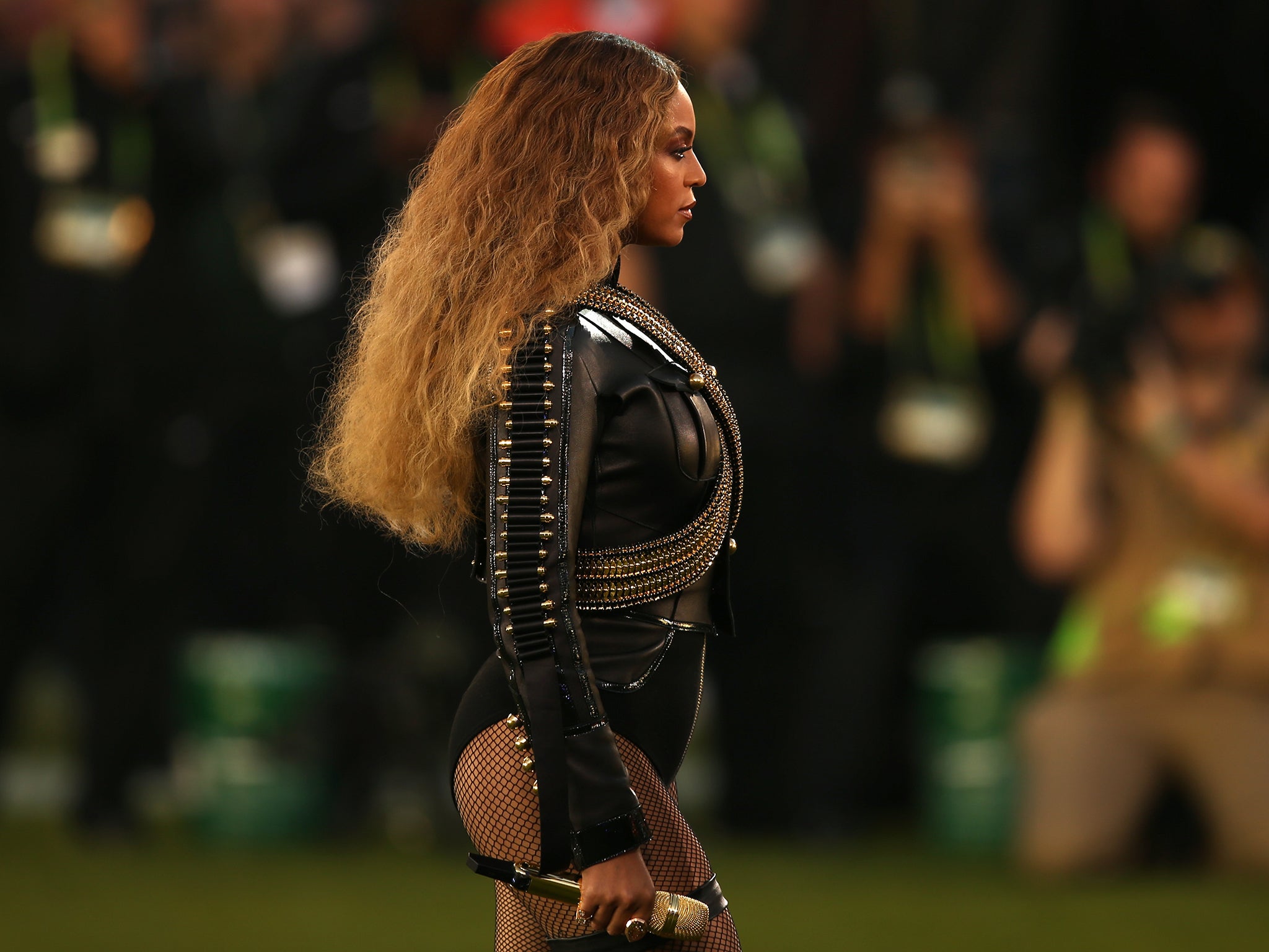 Beyonce performs onstage during the Pepsi Super Bowl 50 Halftime Show at Levi's Stadium