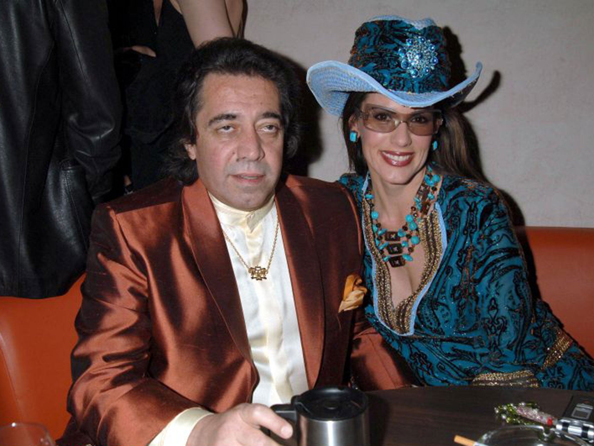 Sheikh Walid Juffali with Christina Estrada at the opening of Mo*Vida nightclub in 2005