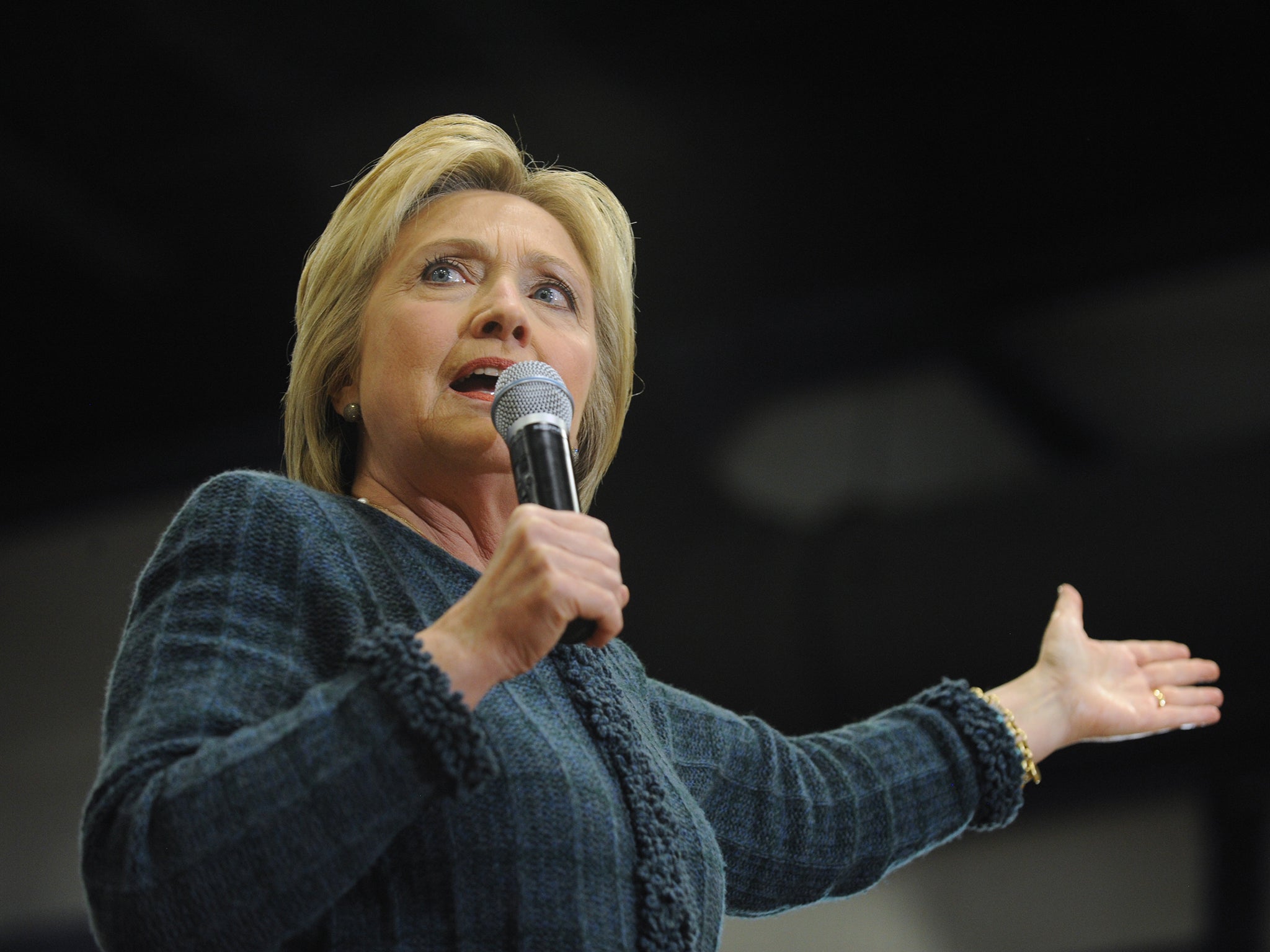 Hillary Clinton is fighting against Vermont senator Bernie Sanders