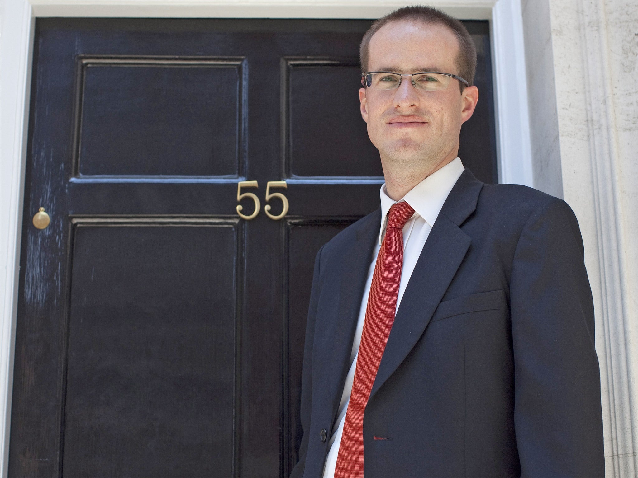 Matthew Elliott of the TaxPayers’ Alliance, outside 55 Tufton Street