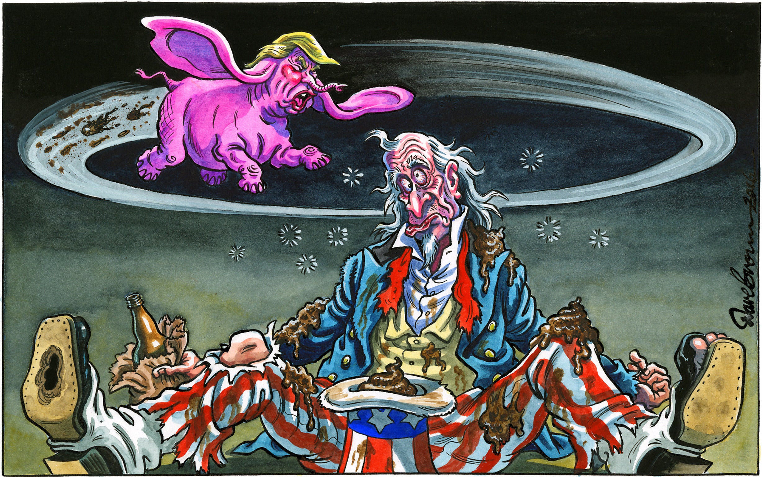 Dave Brown’s cartoon – for more of his work see the link below