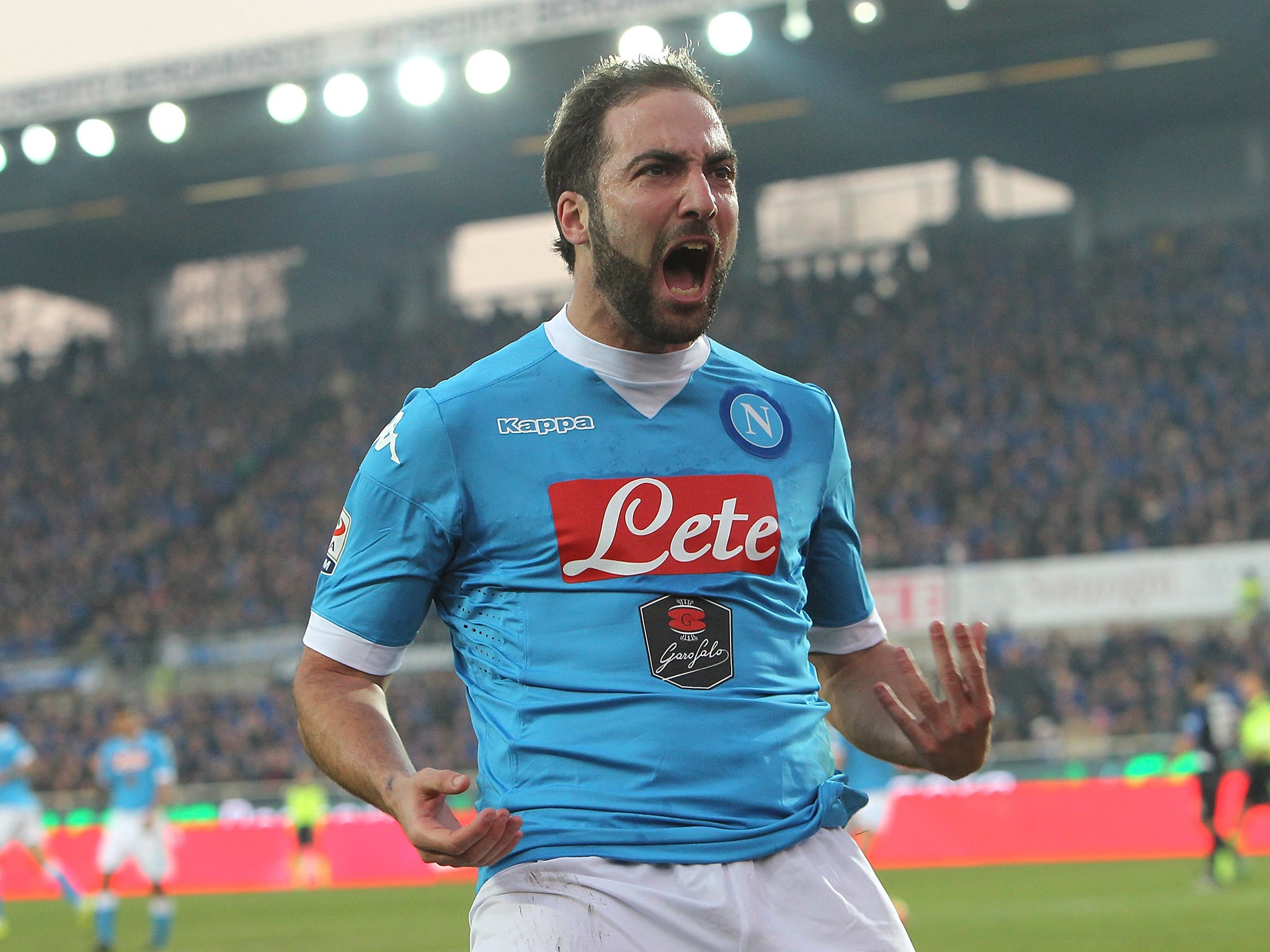 Napoli striker Gonzalo Higuain