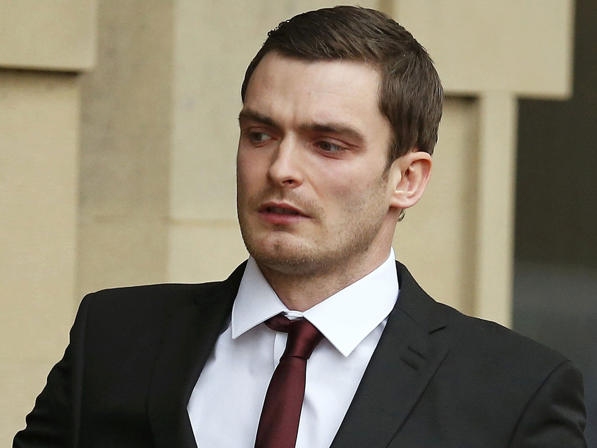 Adam Johnson arrives at Bradford Crown Court