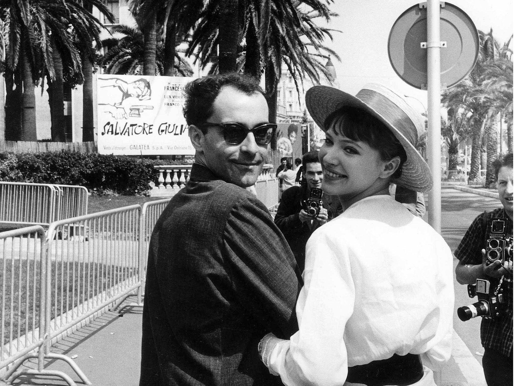 With Jean-Luc Godard in 1962