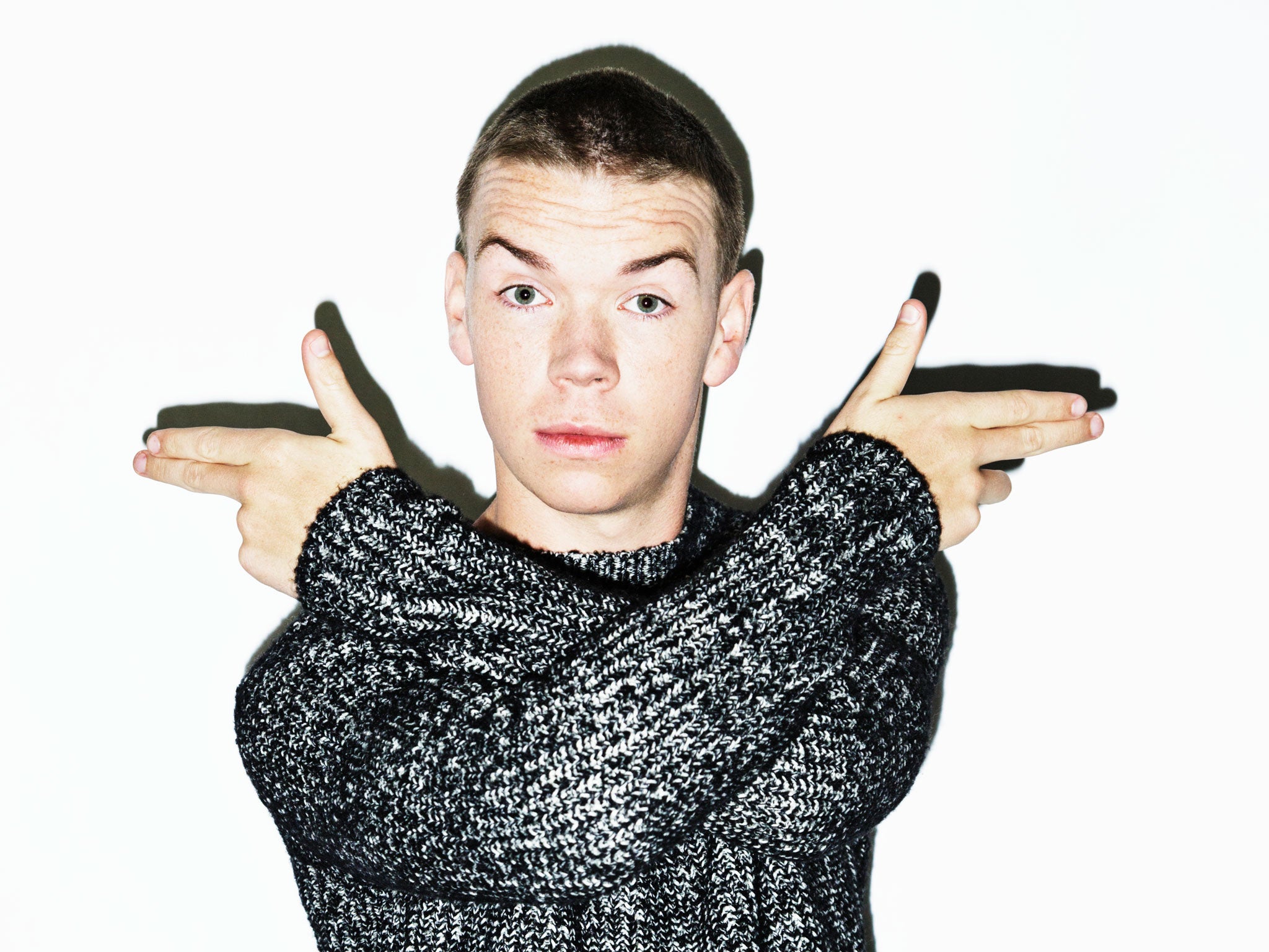 Fresh-faced: Nothing seems managed about Will Poulter's look