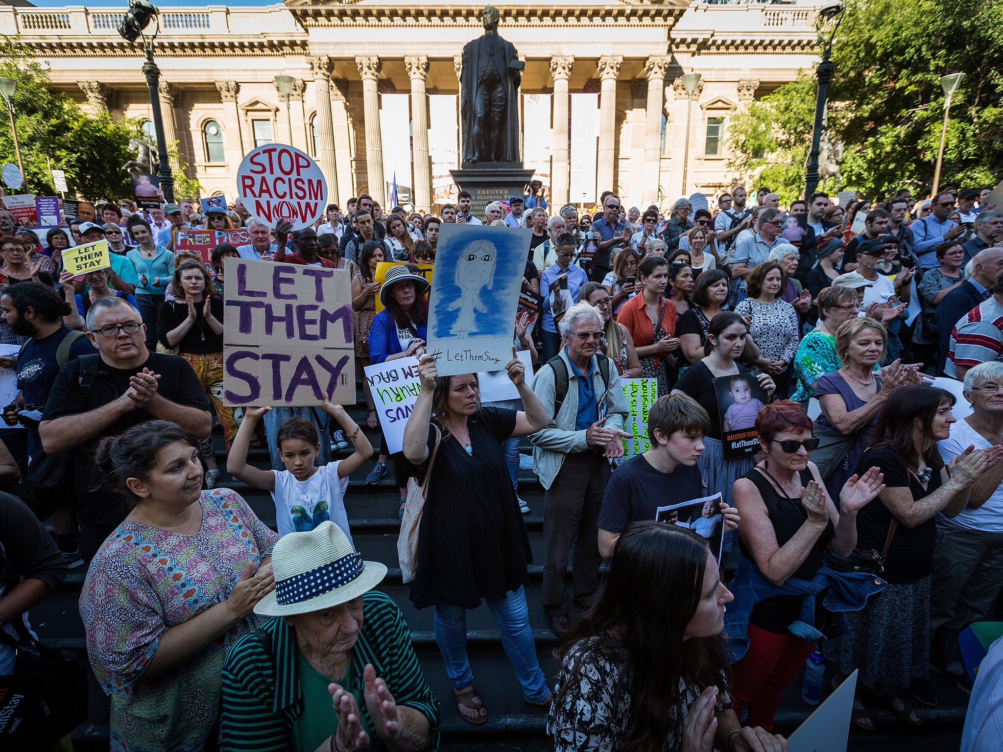 Australia’s Nauru policy led to protests like this one in Melbourne in 2020