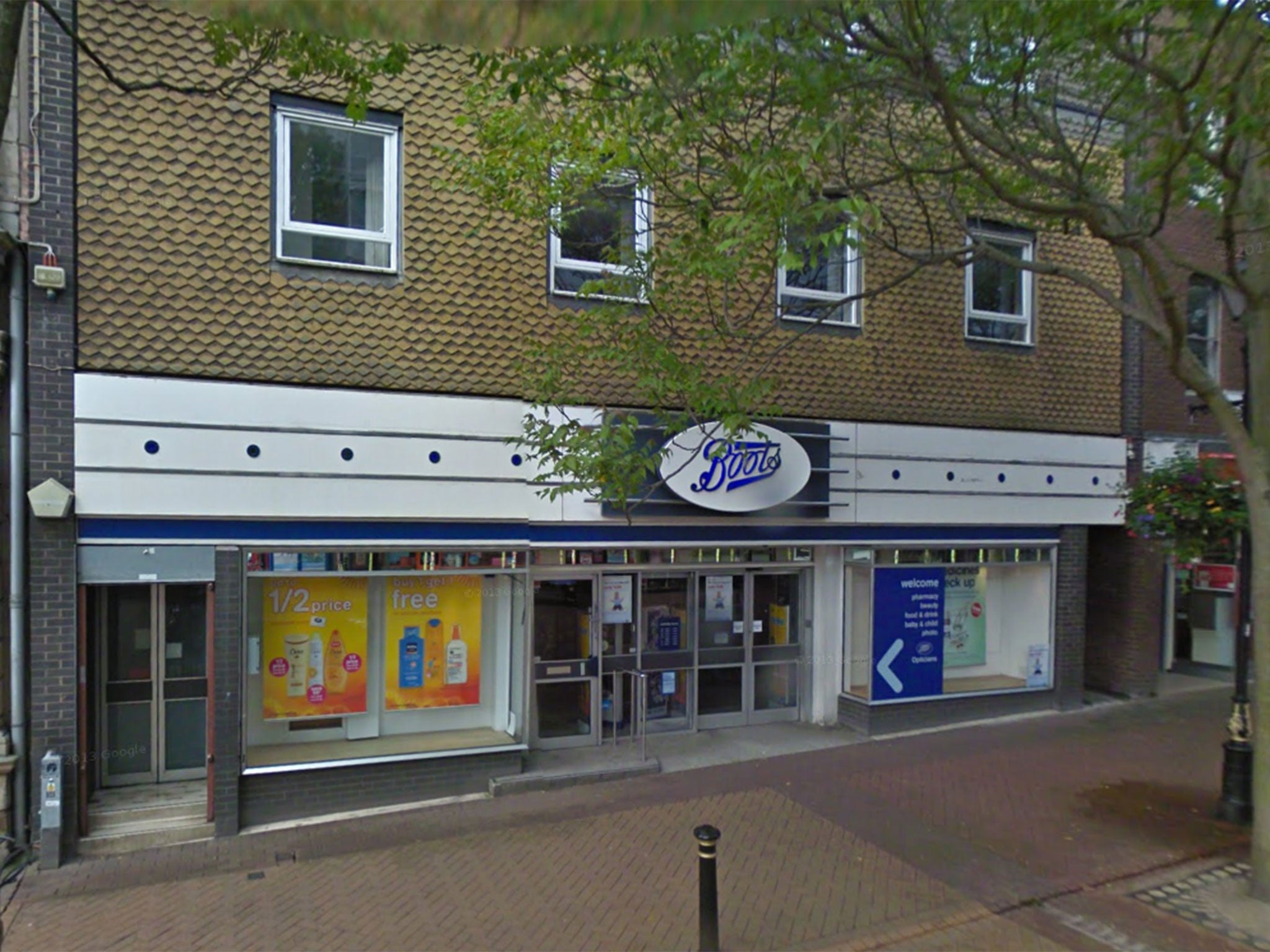 The Boots store in Newcastle Under Lyme, where the incident took place