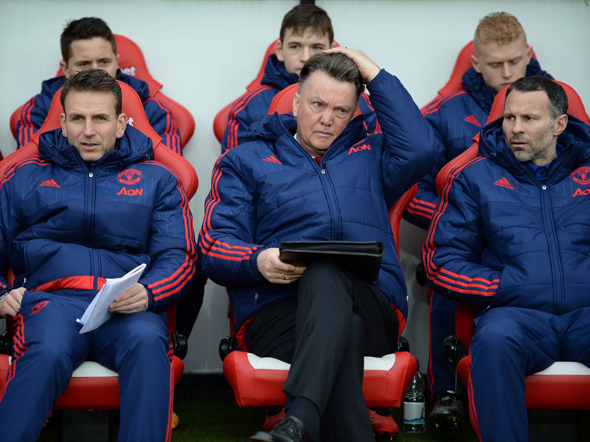 Louis van Gaal reacts to Sunderland's late winner