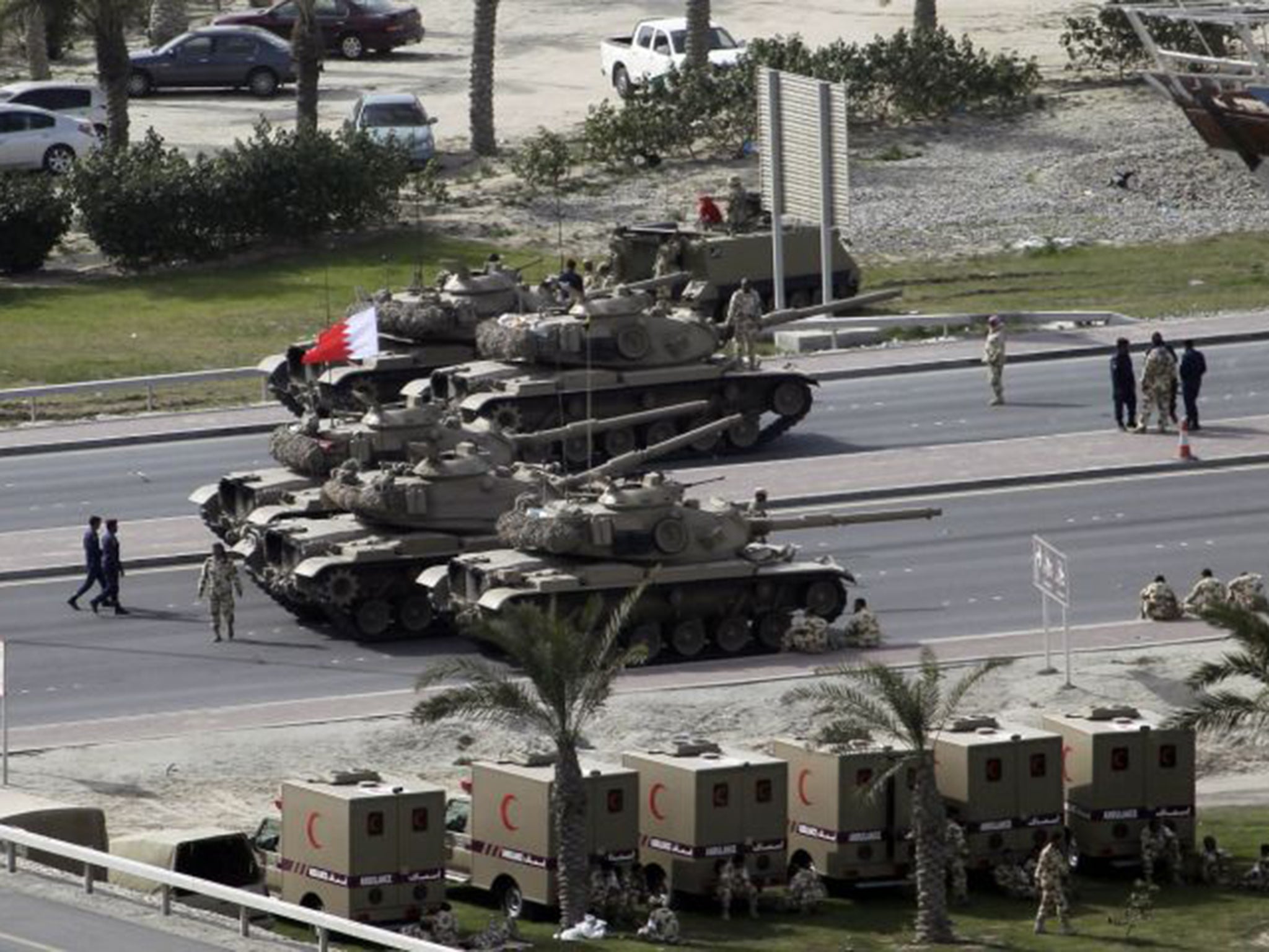 Saudi Arabia sent UK-supplied armoured vehicles to Bahrain to safeguard infrastructure