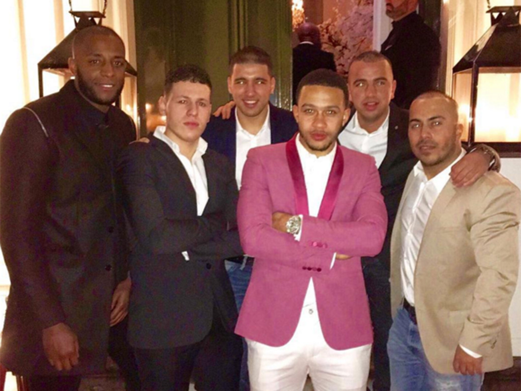 Memphis Depay celebrating his 22nd birthday