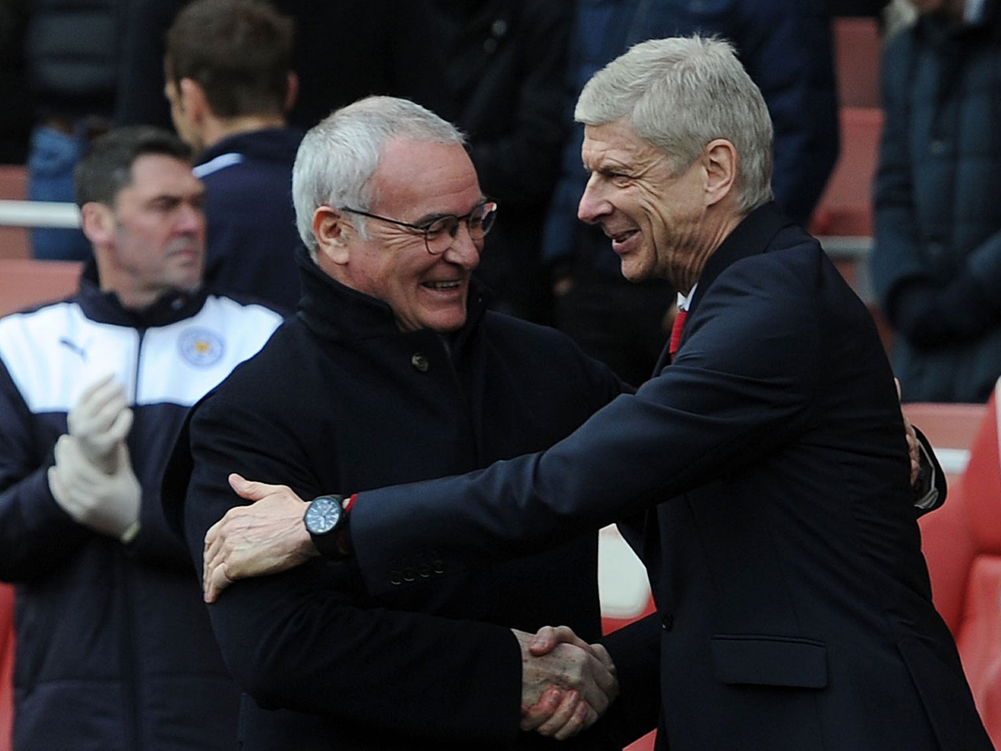 Claudio Ranieri with Arsene Wenger